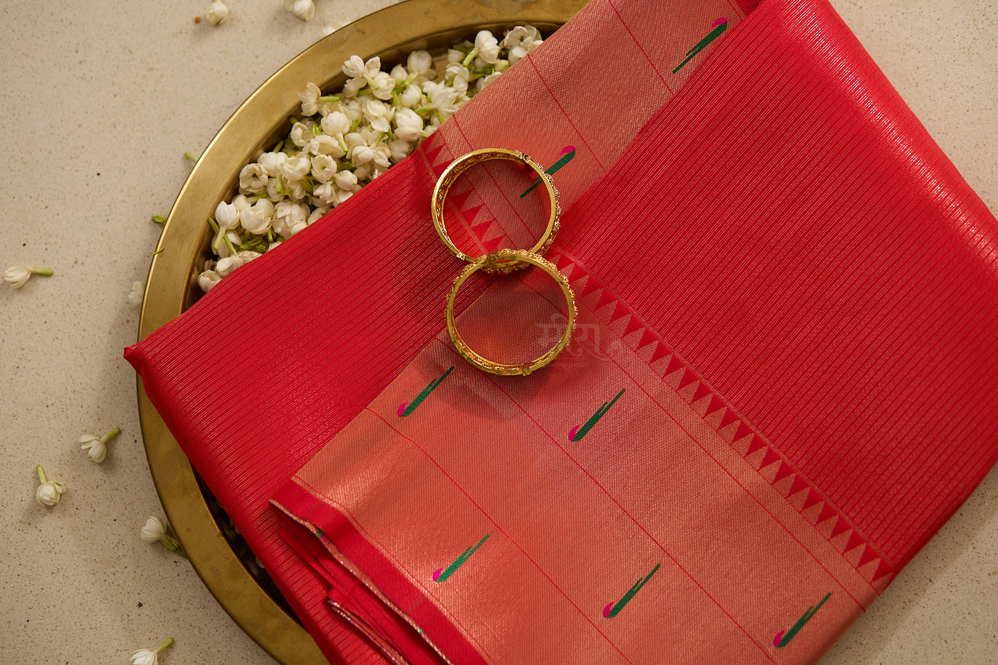 Rani Pink Kanjivaram Silk blend Tissue Paithani Saree with unstitched blouse