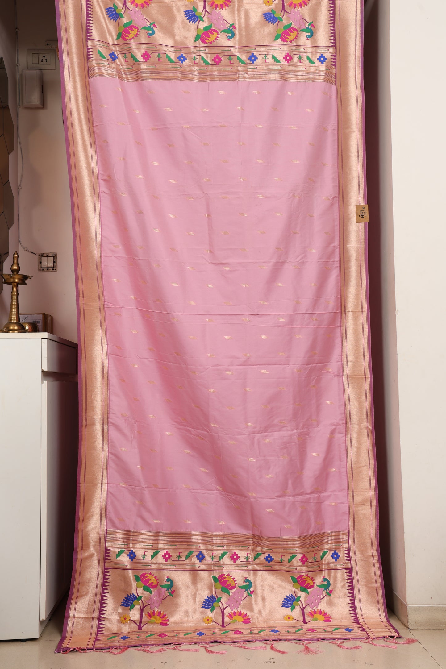 Baby Pink Paithani Dupatta