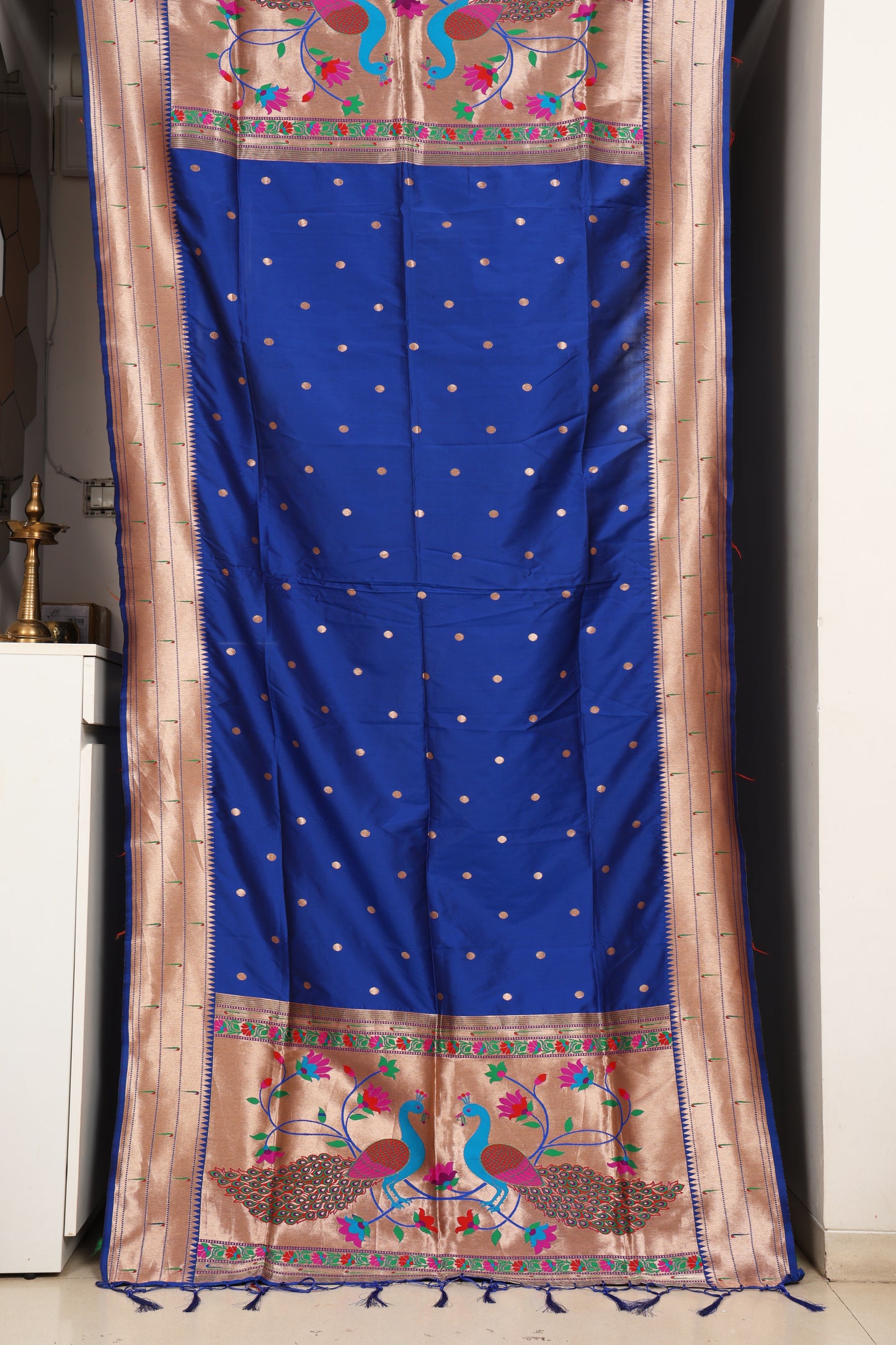 Royal Blue Paithani Dupatta