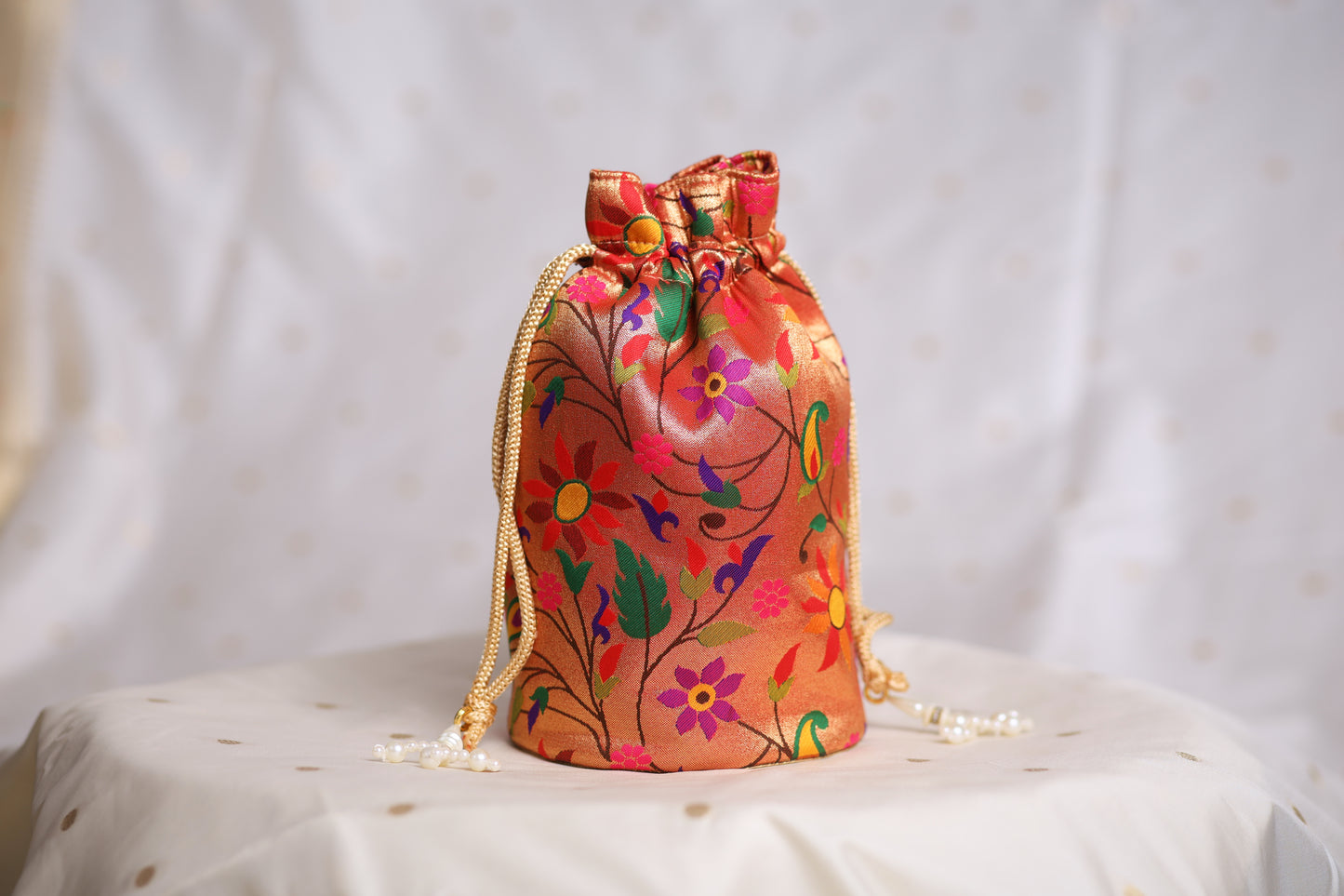 Paithani All Over Design Potali Bag -02
