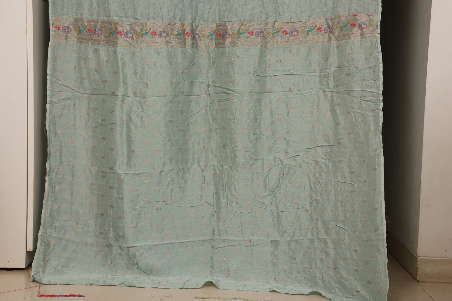 Sage Green Bandhej Paithani