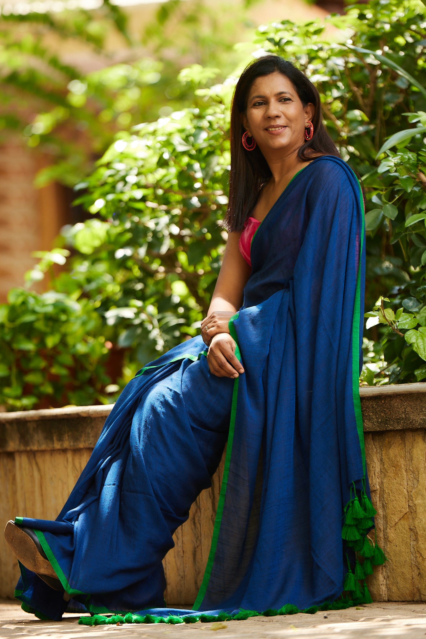 Jheel Viscose Mul Cotton Saree with Tassels