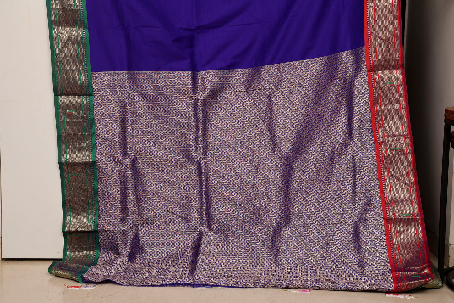 Royal Blue Ganga Jammuna Border Paithani