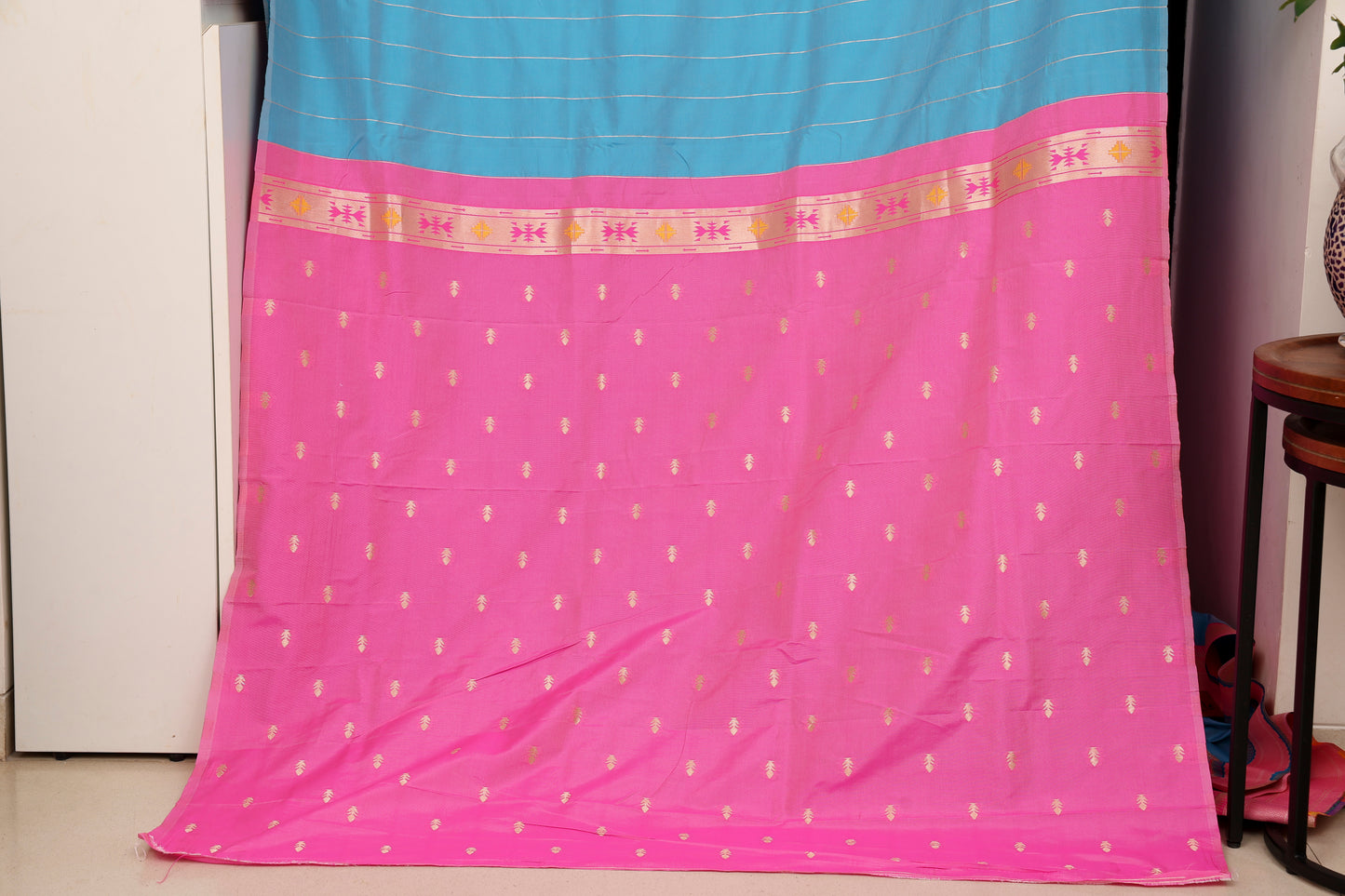 Sky Blue Chandrakor Butti Paithani