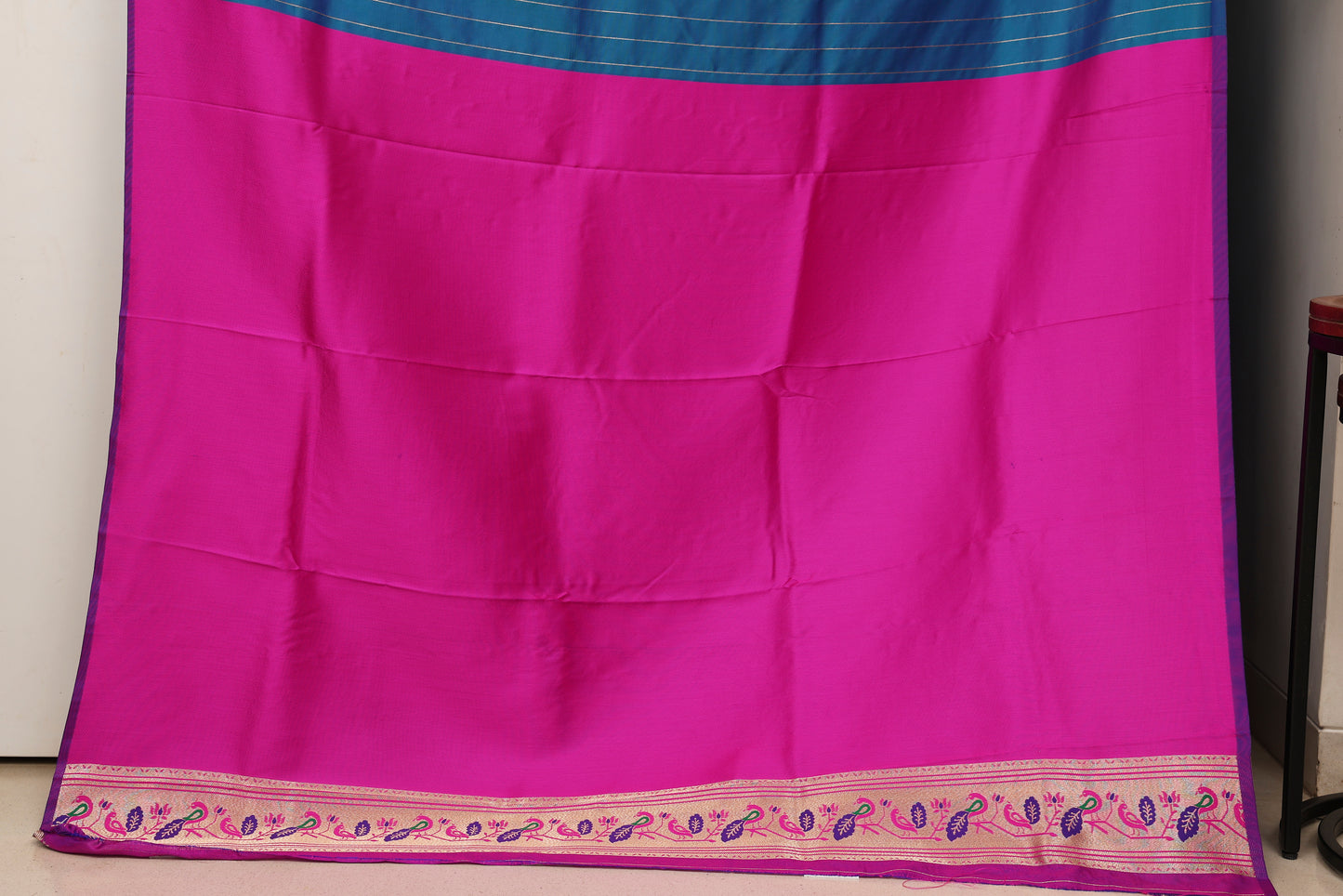 Peacock Blue Bangdi More Paithani