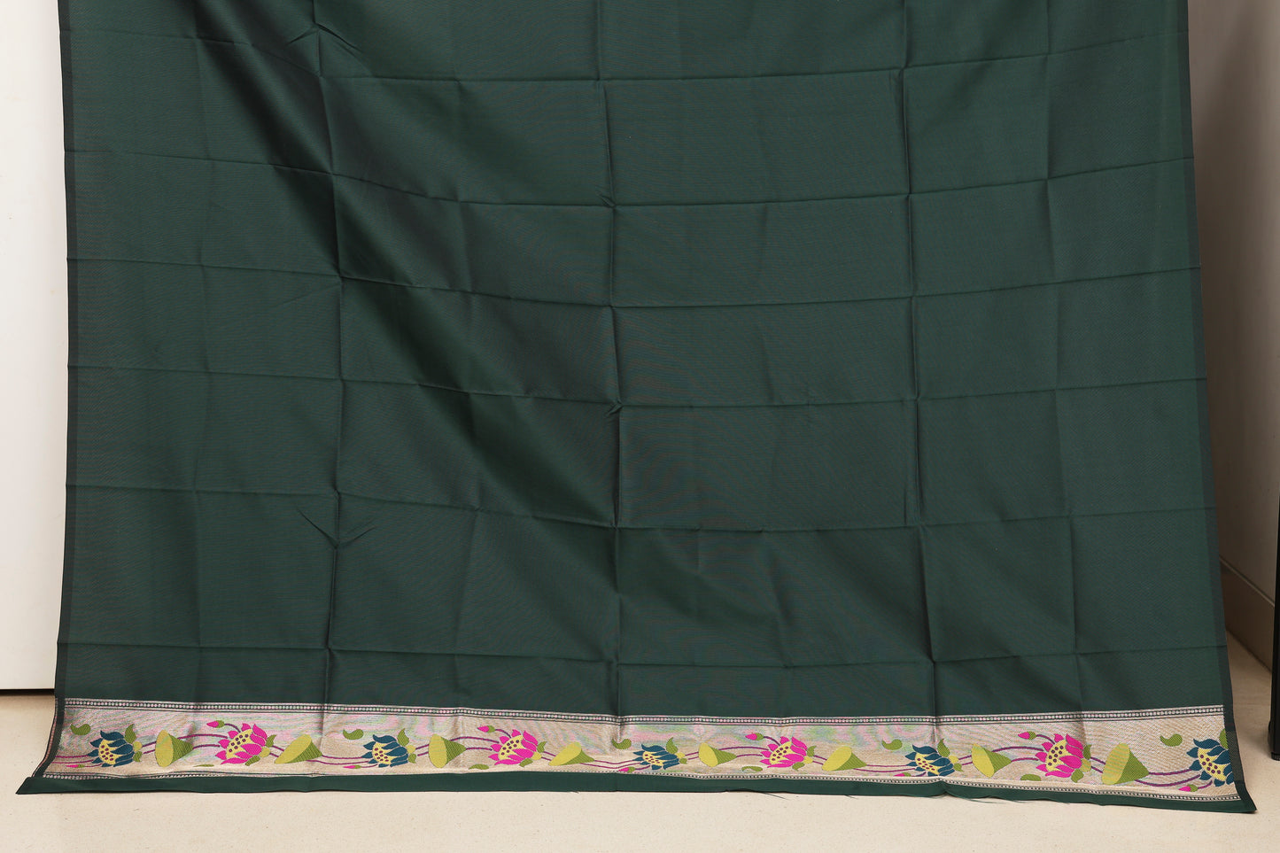 Forest Green Triple Muniya Tissue Paithani