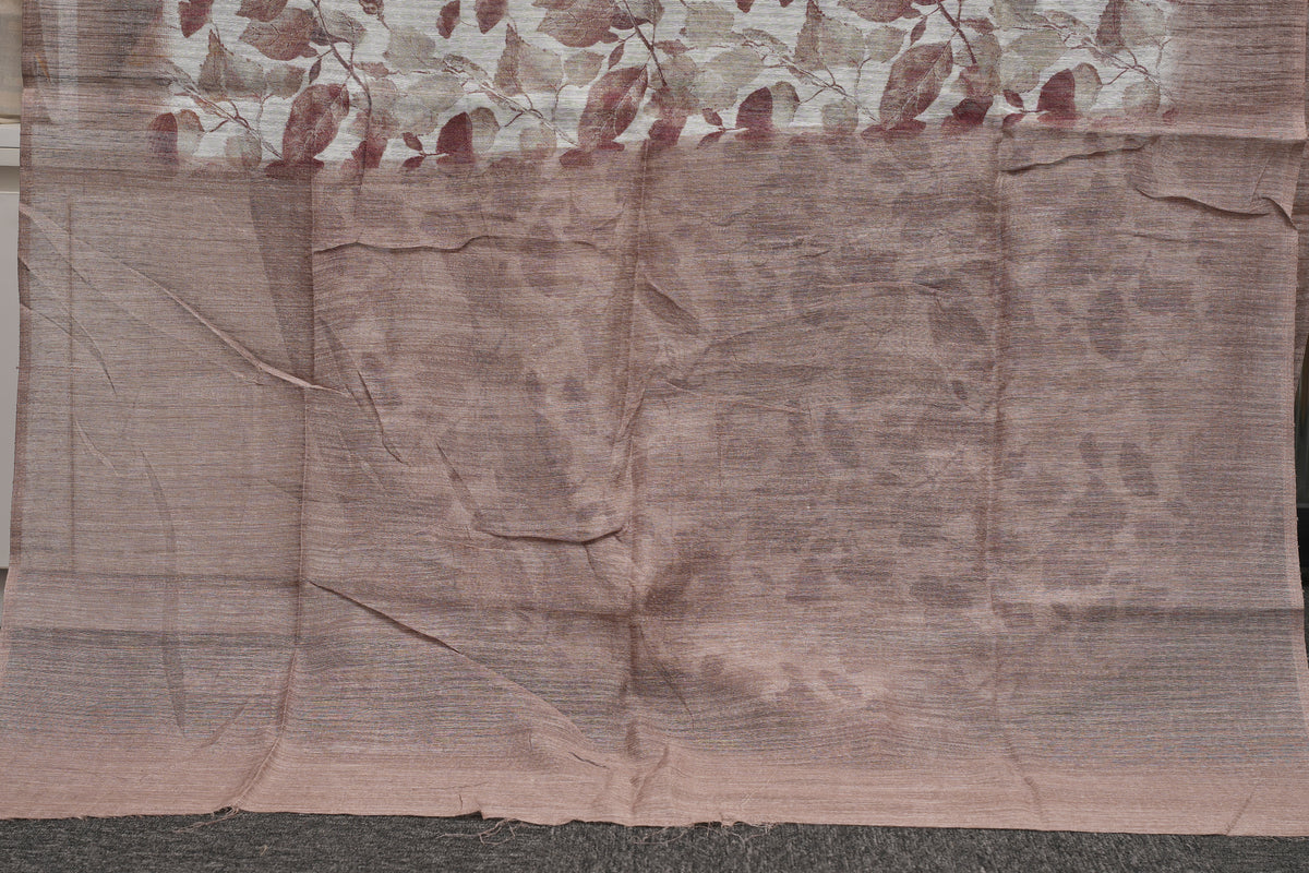 Brown Cotton Georgette