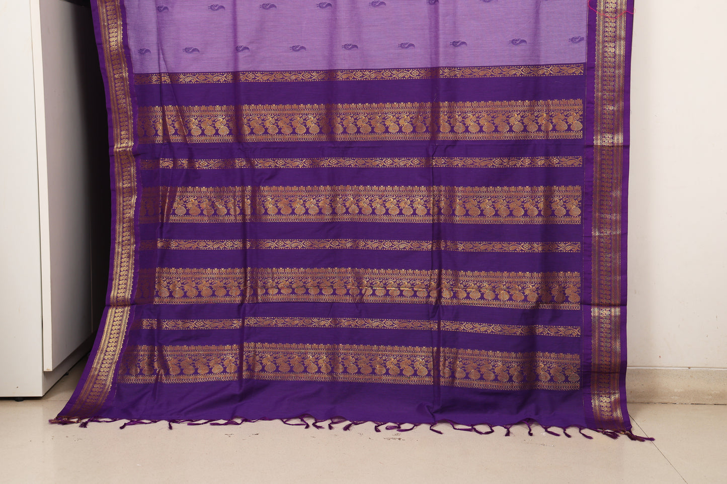 Purple Gadwal Cotton Saree