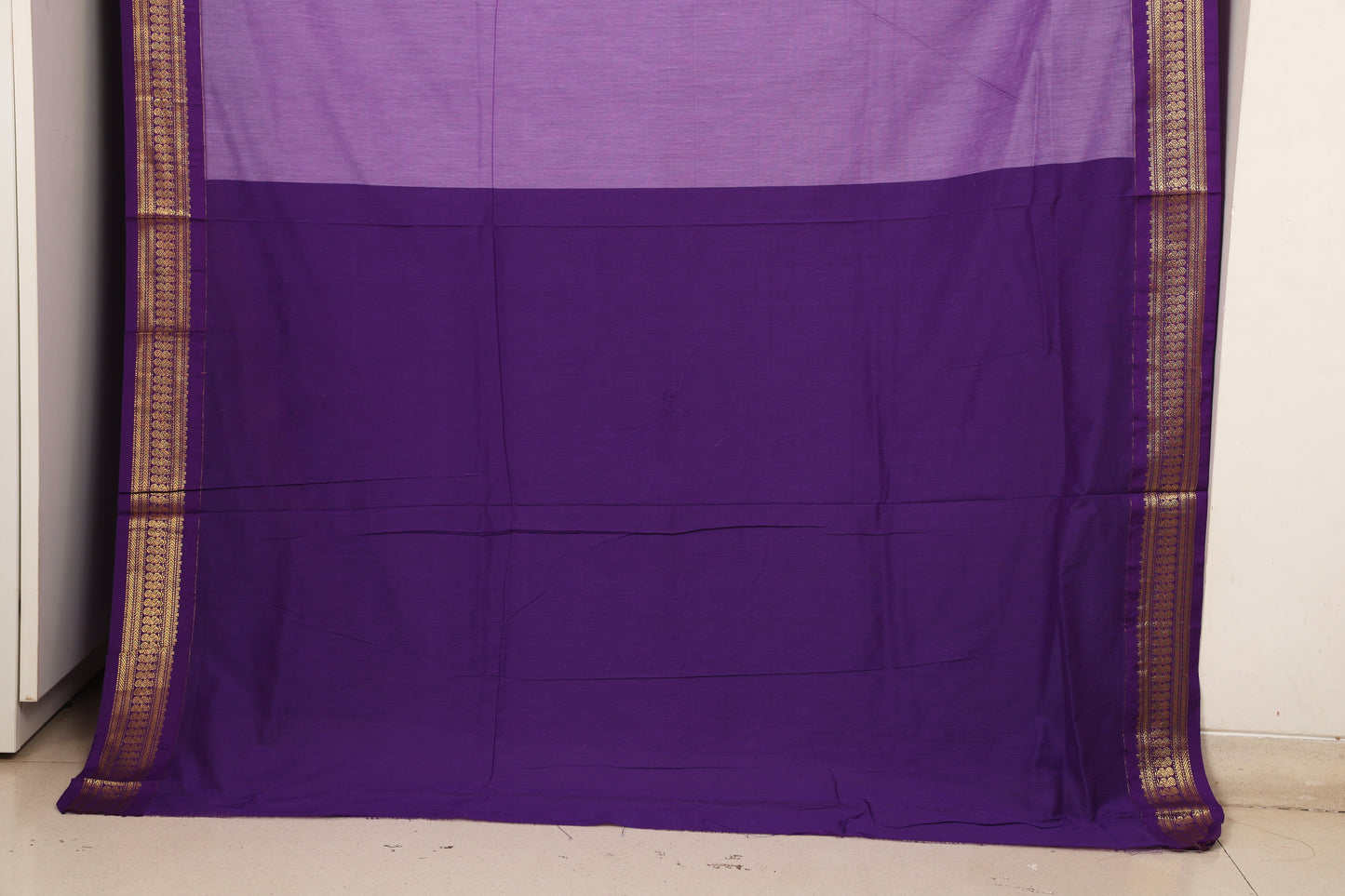 Purple Gadwal Cotton Saree