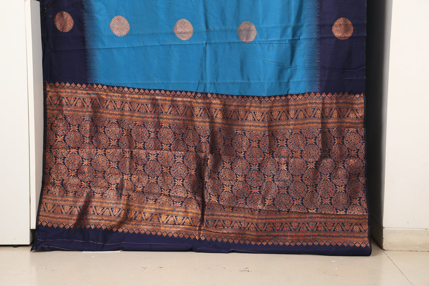 Royal Blue and Navi Blue Laxmi Silk