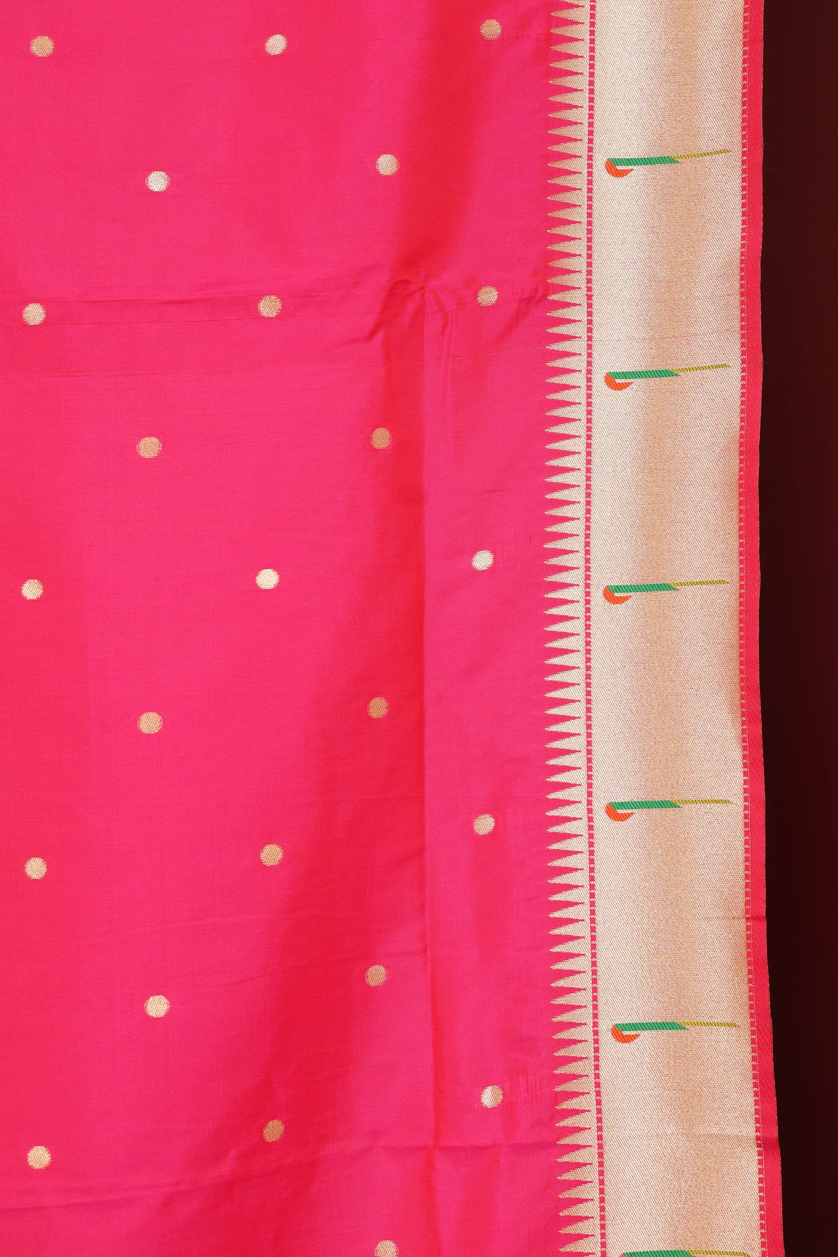 Rani Pink Paithani and Kalamkari Fusion