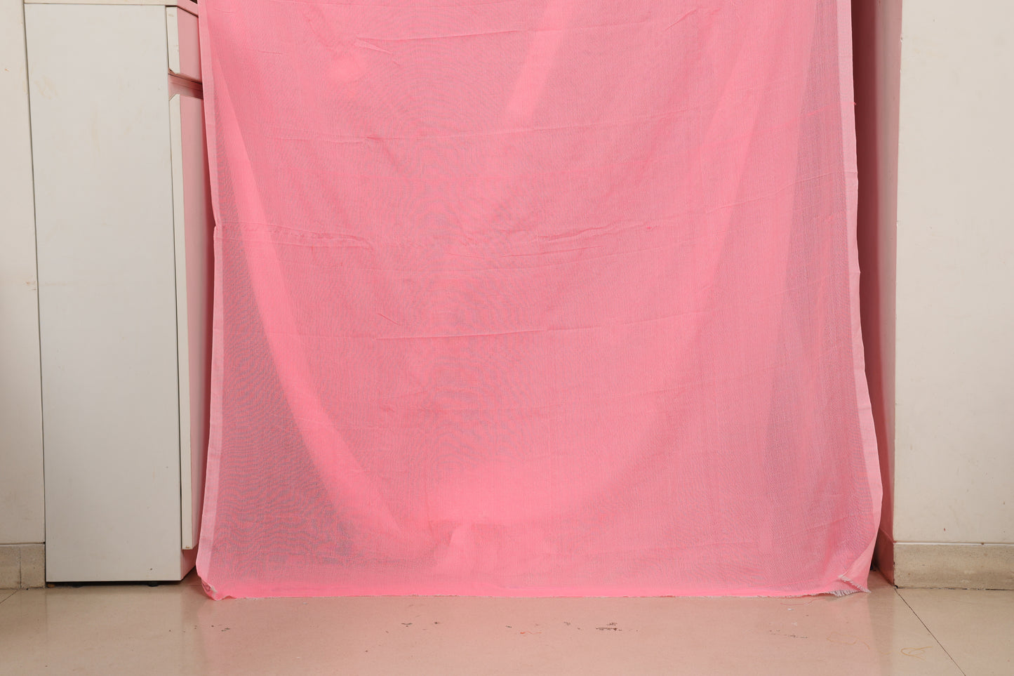 Baby Pink Phul Butti Cotton Saree