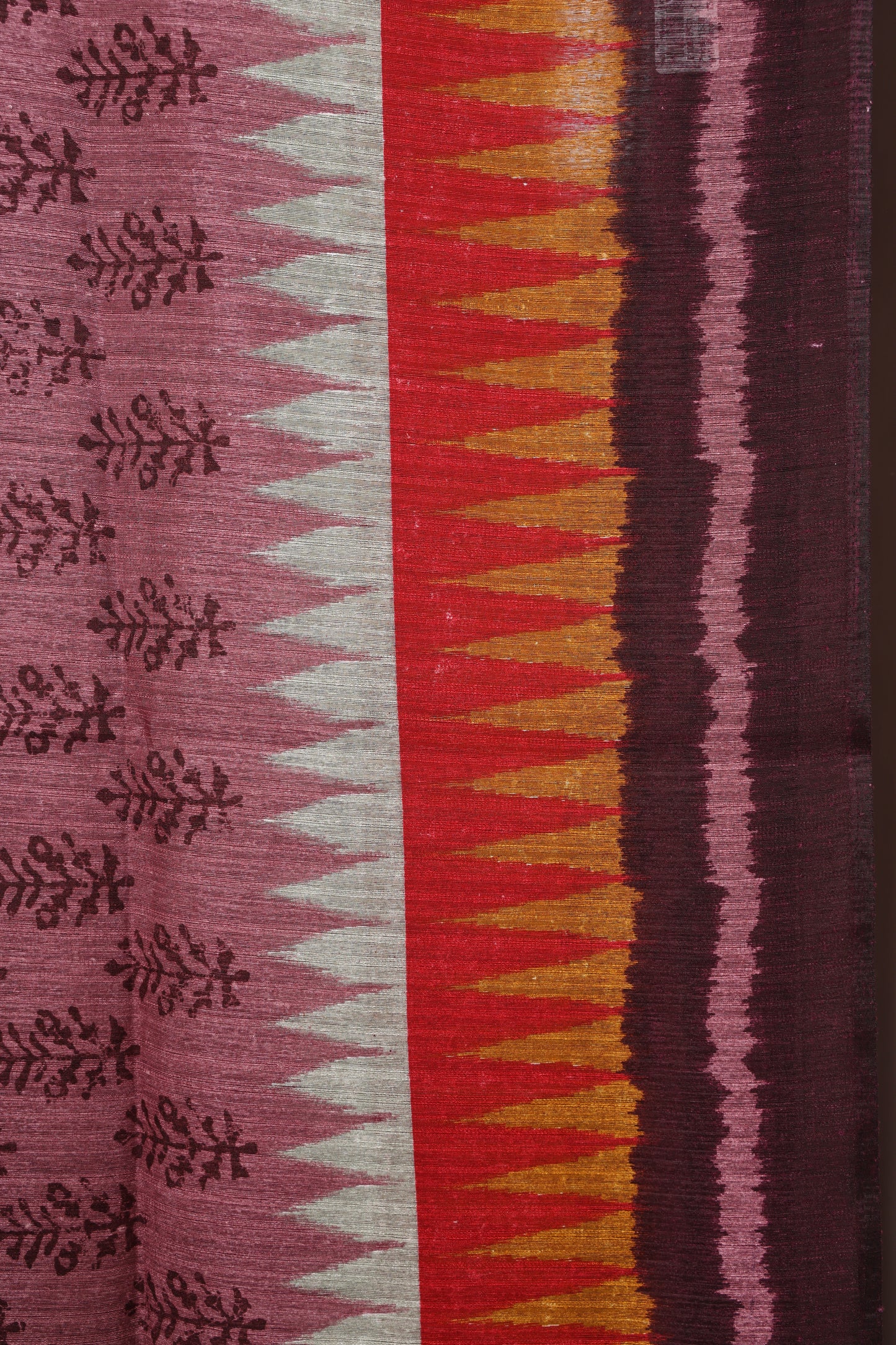 Wine Cotton Georgette Saree