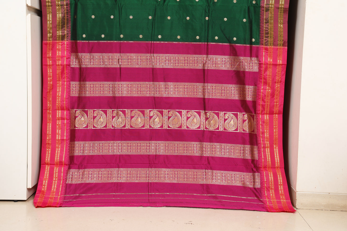 Bottle Green Narayanpeth Saree