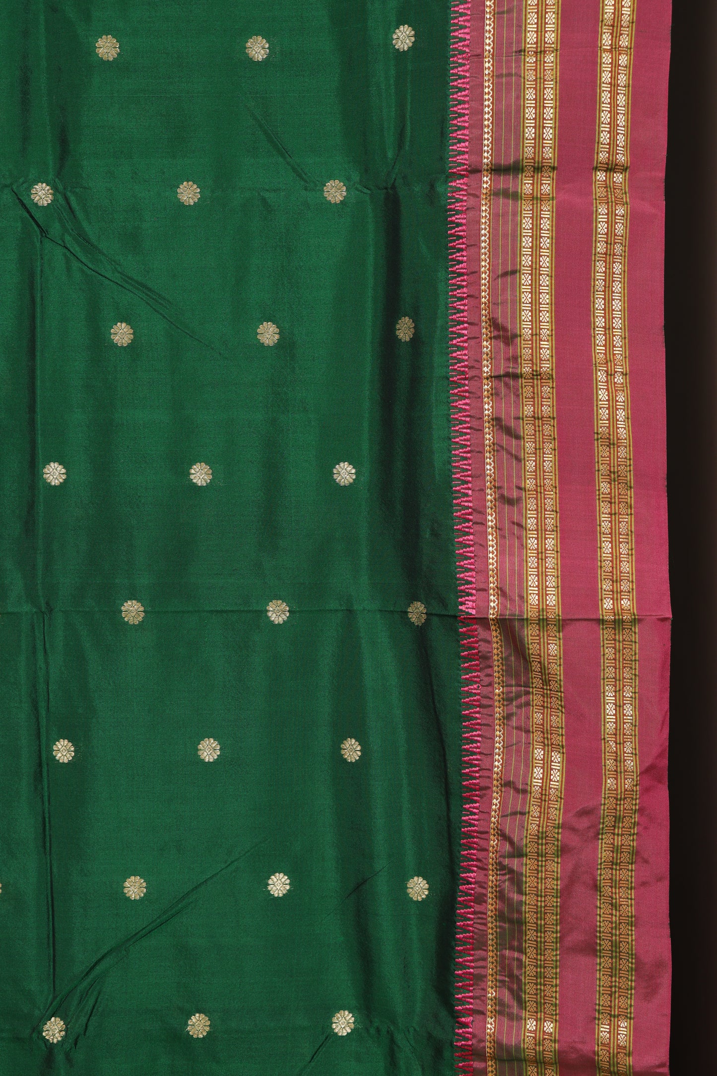 Bottle Green Narayanpeth Saree