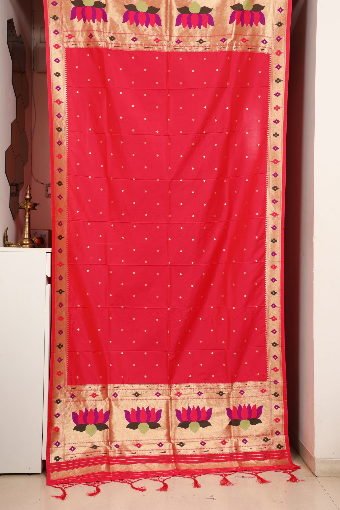 Rani Pink Paithani Dupatta