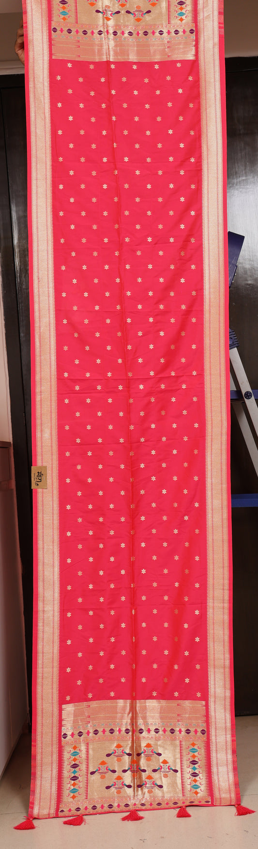 Rani Pink Silk Blend Paithani Shela