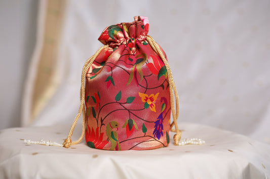 Paithani All Over Design Potali Bag -01