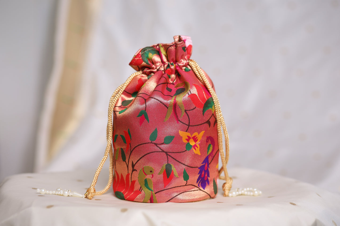 Paithani All Over Design Potali Bag -01