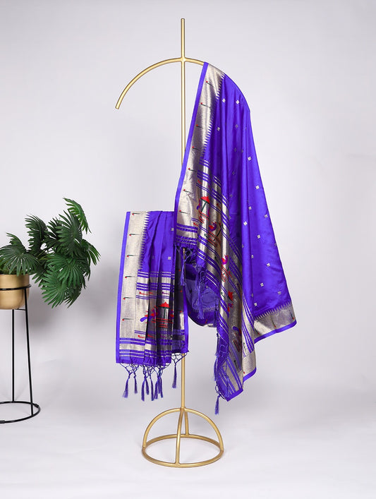Ink Blue Paithani Dupatta