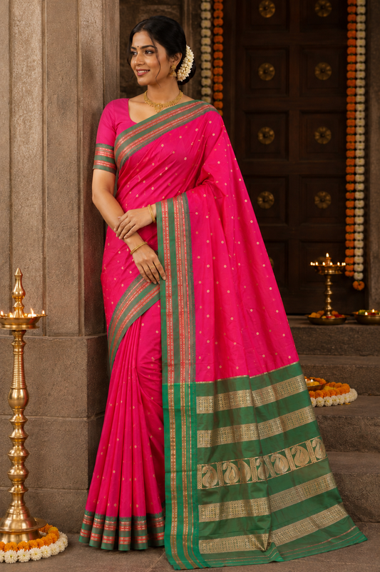 Rani Pink Narayanpeth Saree