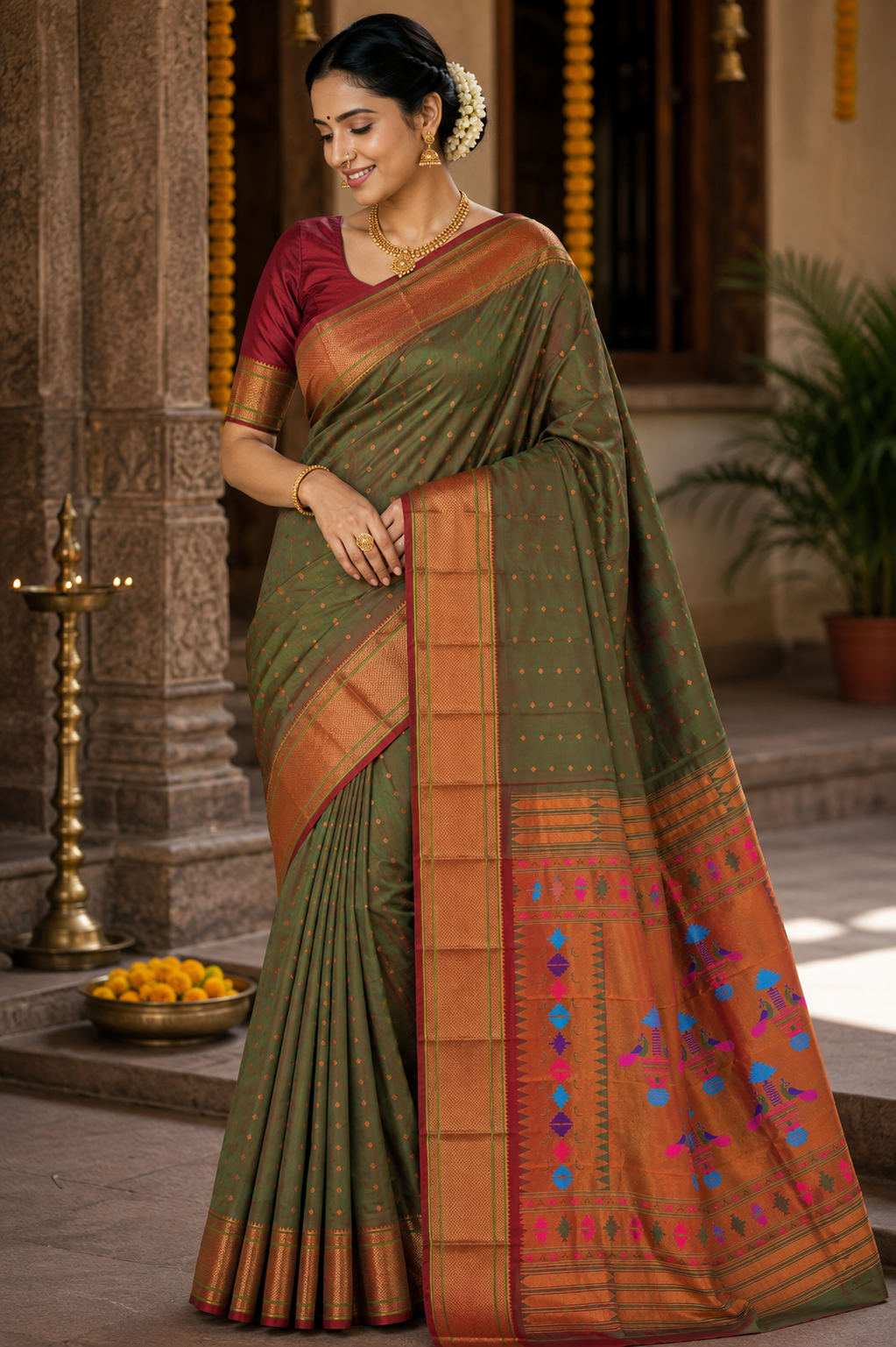 Mehendi  Kalanji Paithani
