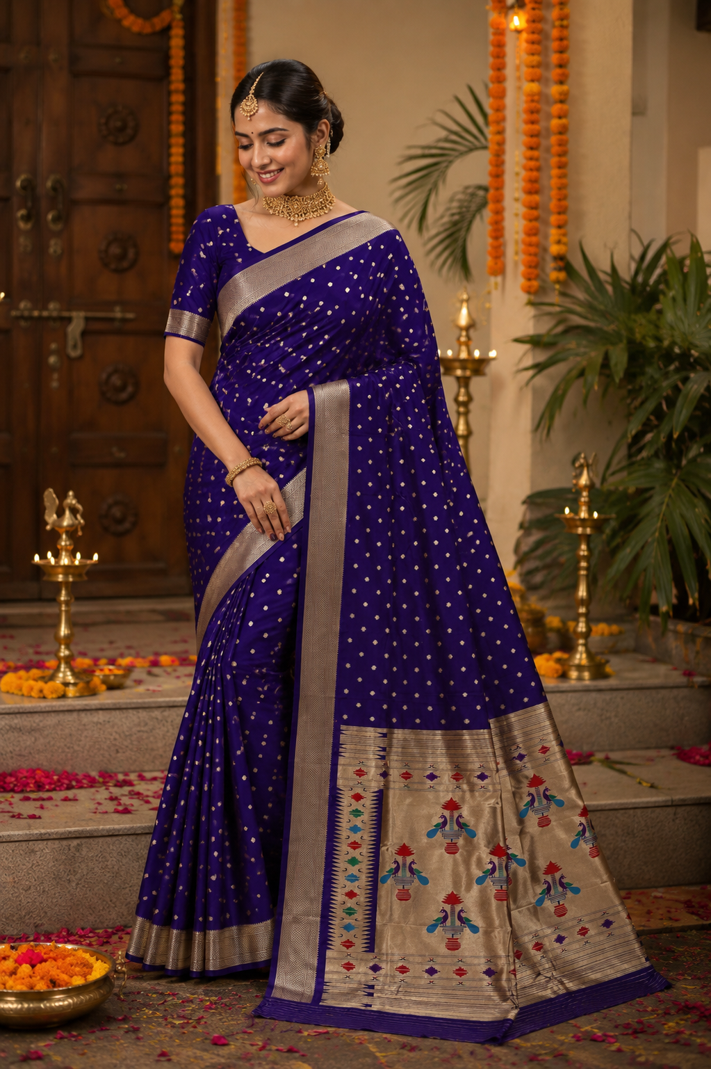 Royal Purple Maharani Paithani