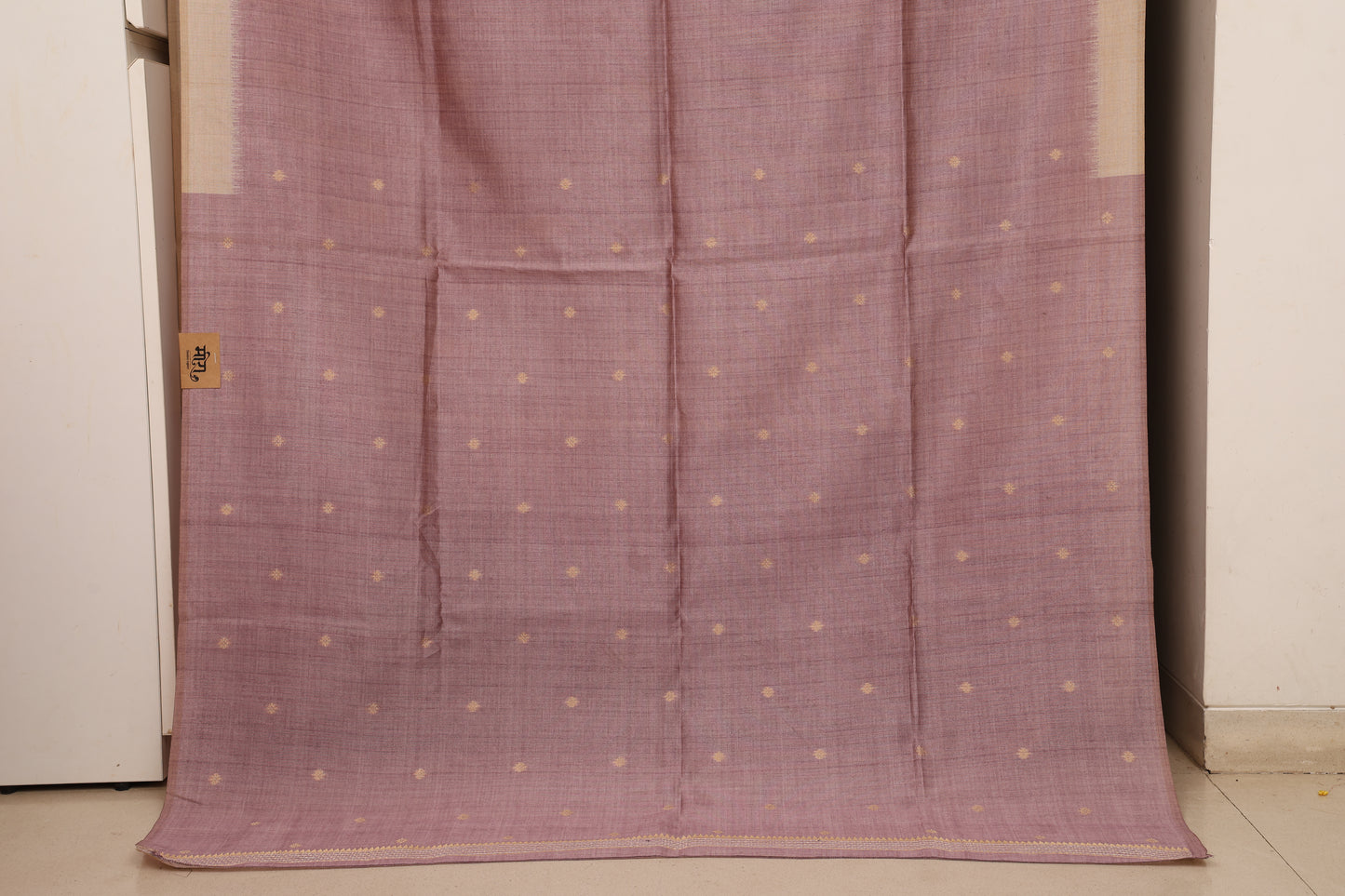 Dusty Lavender Art Tussar Linen