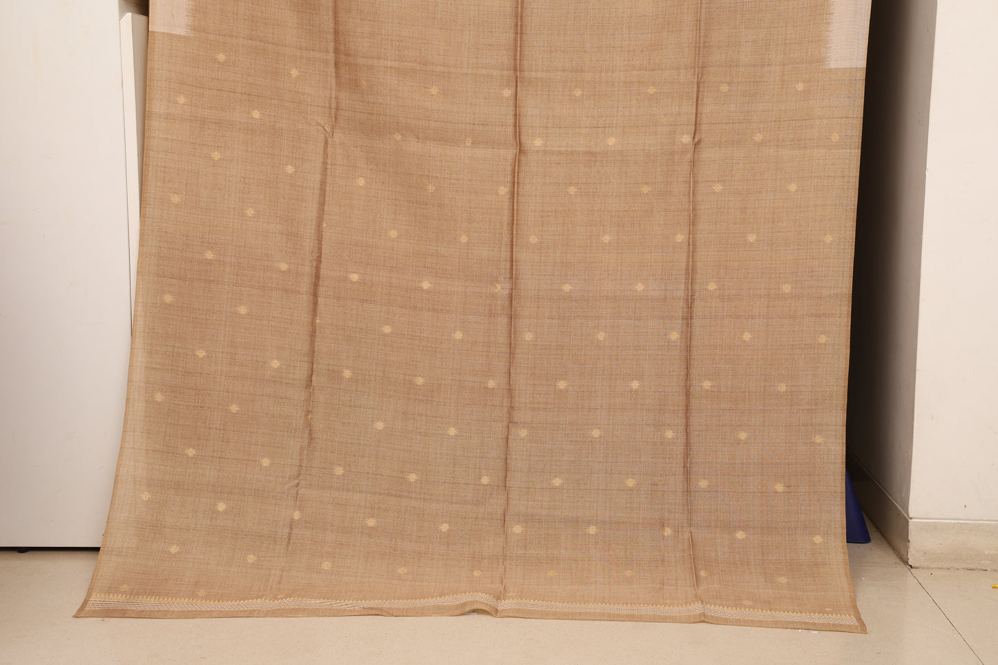 Earthy Caramel Art Tussar Linen