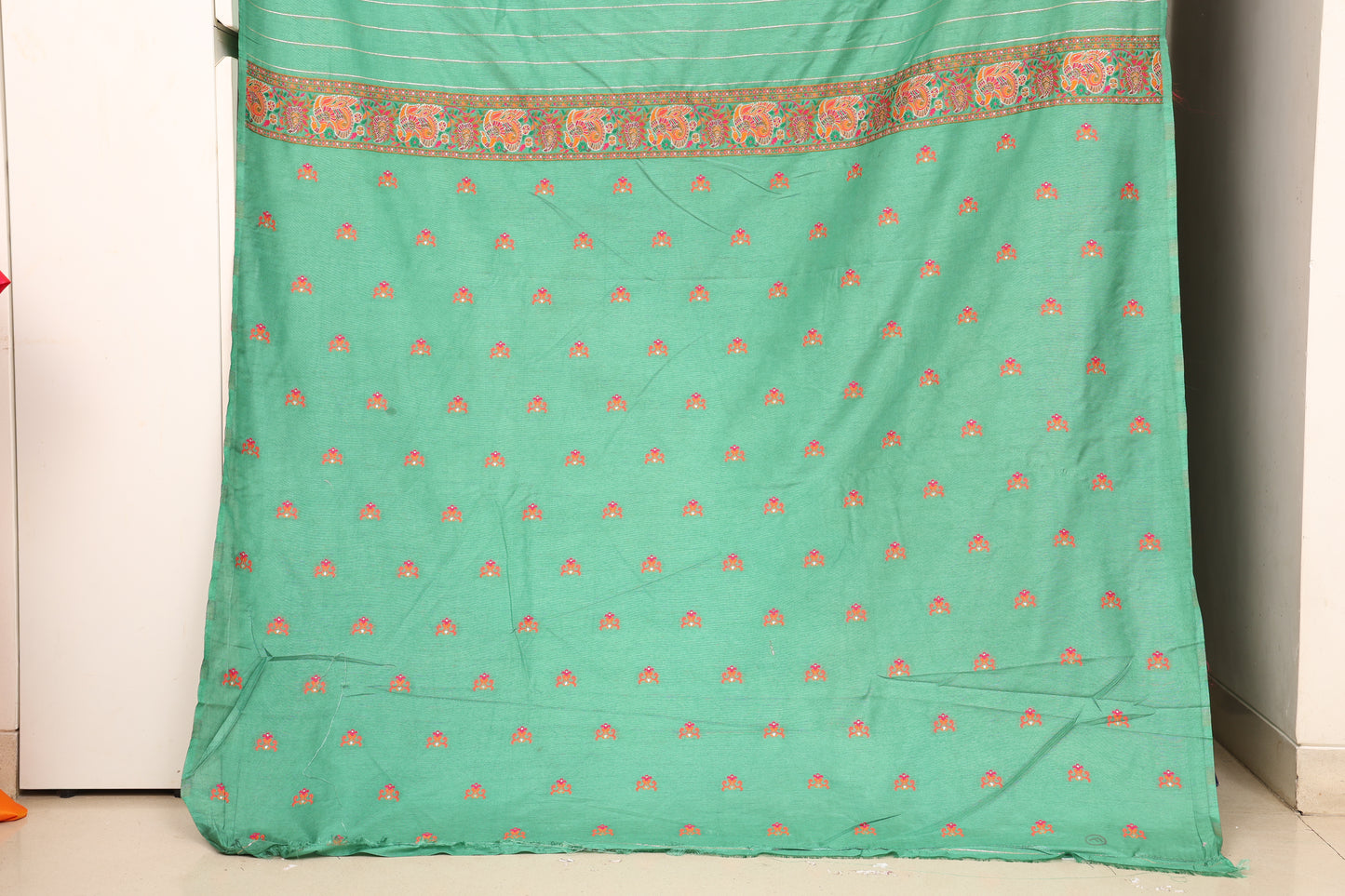 Pista Green Pashmeena Paithani