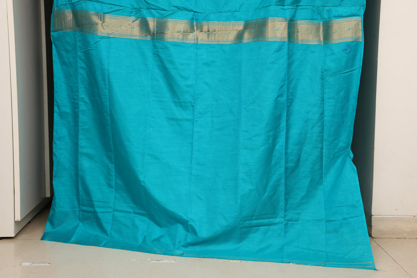 Aqua Turquoise Munga Silk Saree