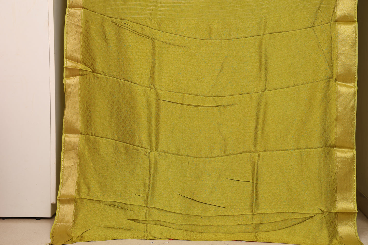 Parrot Lime Munga Paithani