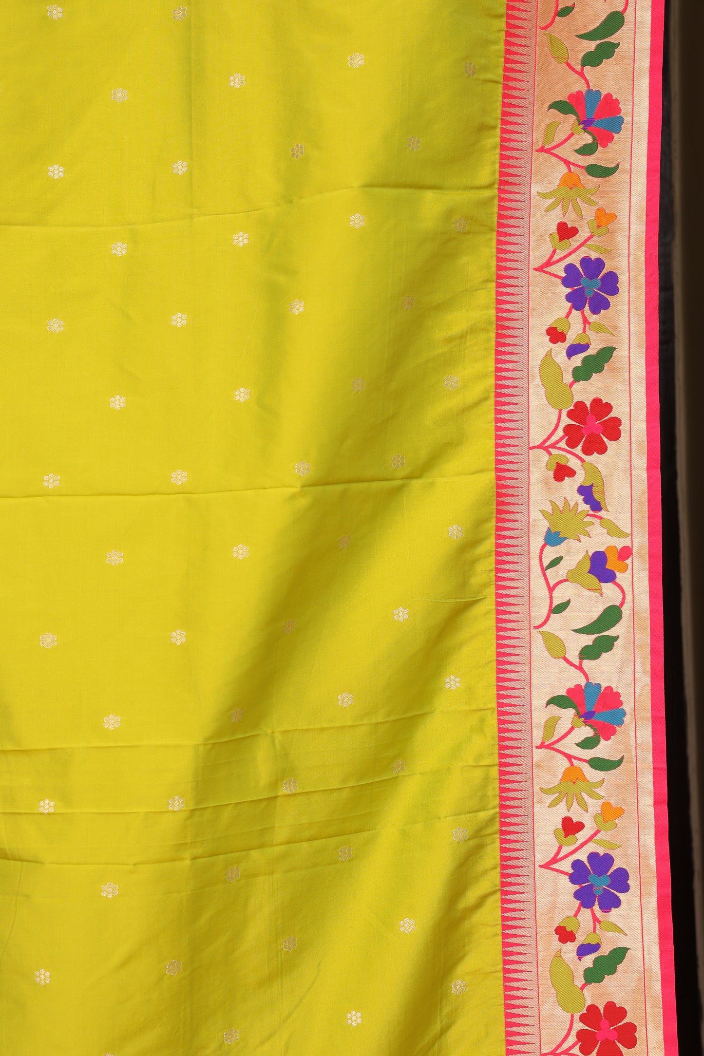 Parrot Green Skirt Border Premium Paithani