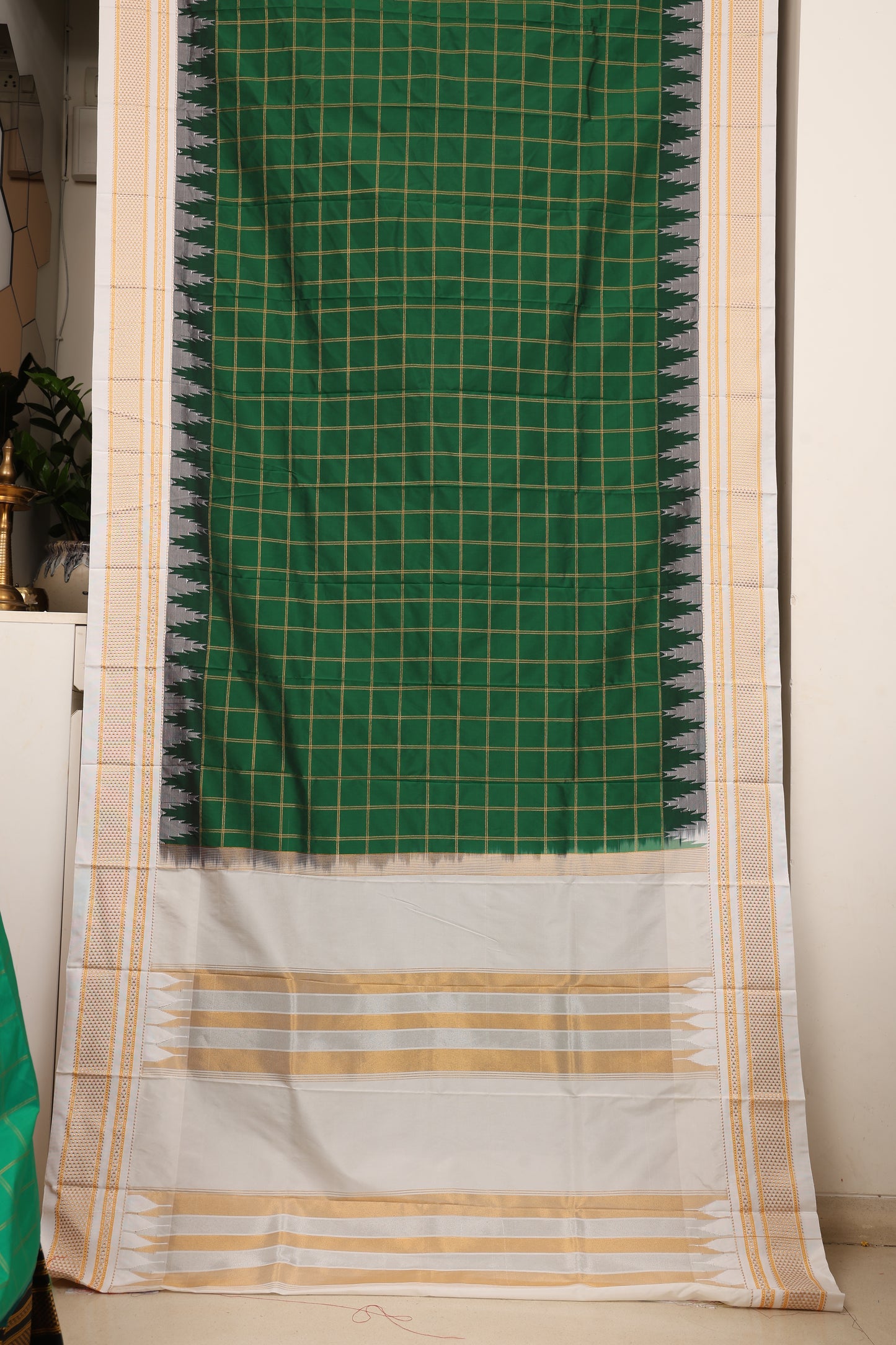 Bottle Green Ilkal Paithani