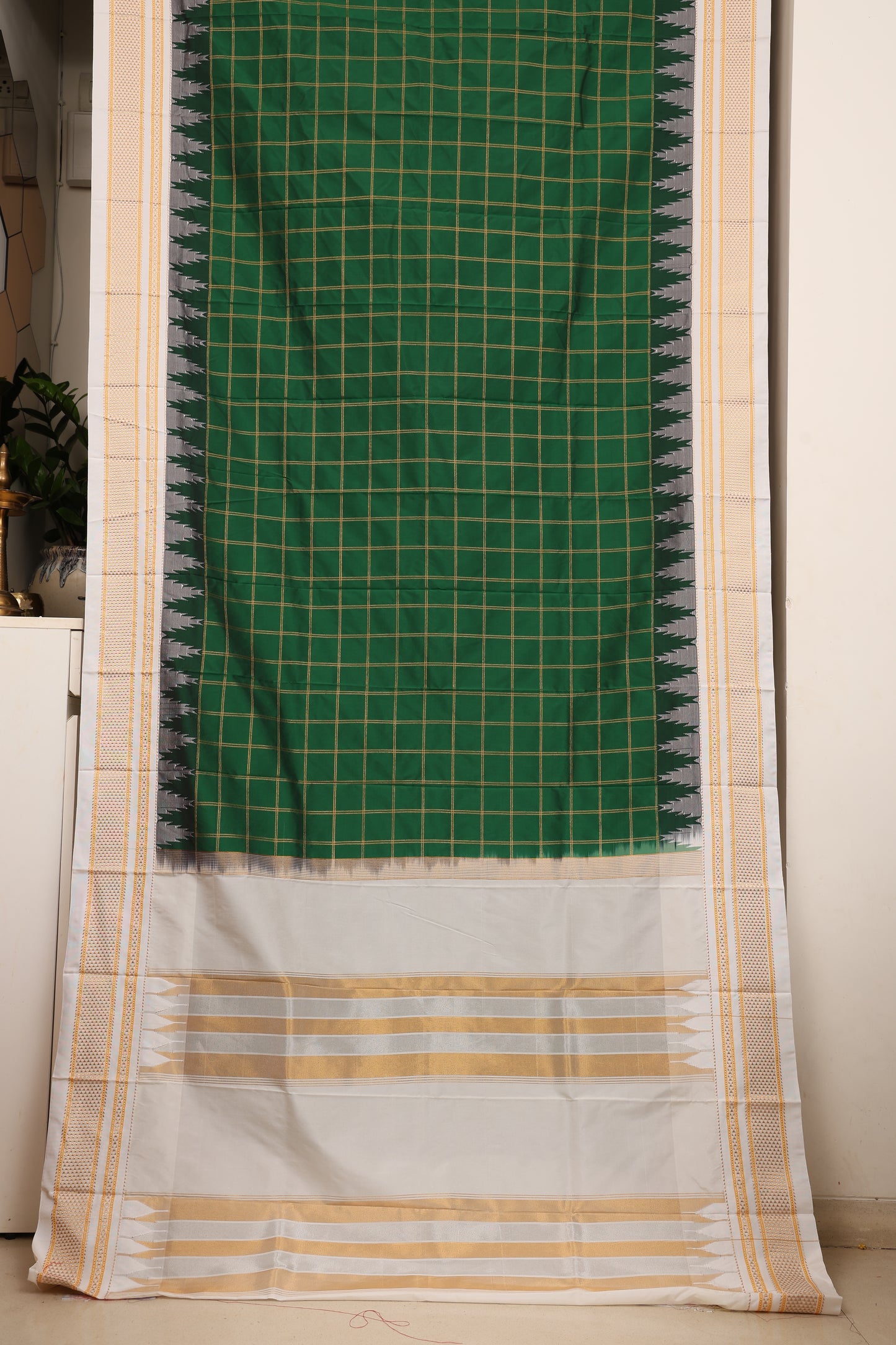Bottle Green Ilkal Paithani