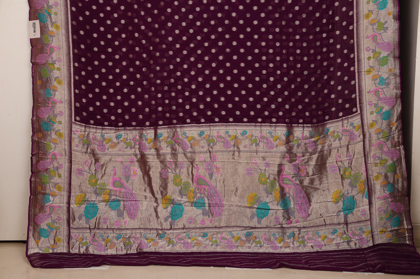 Royal Magentta Georgette Paithani