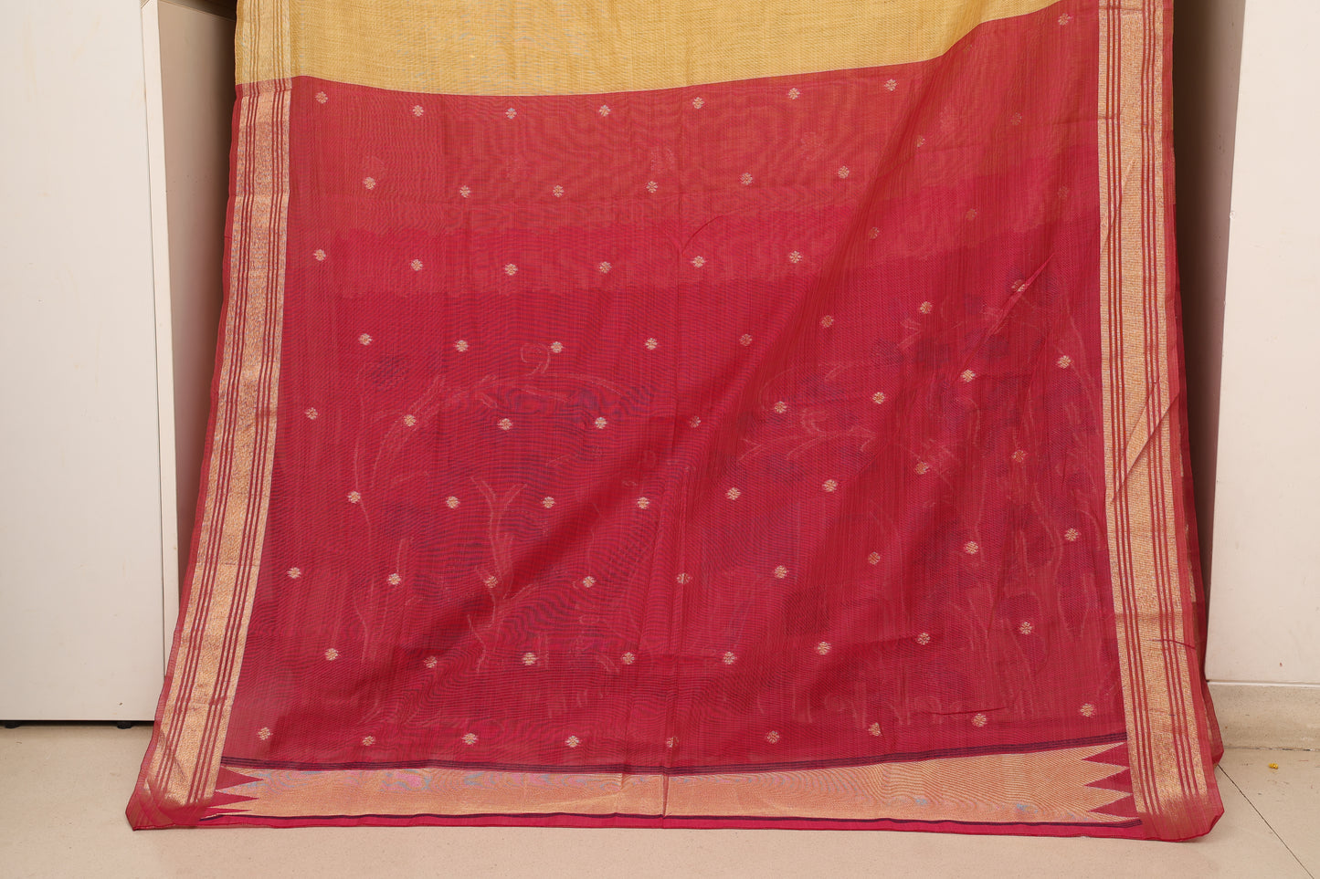 Mustard Munga Cotton Paithani