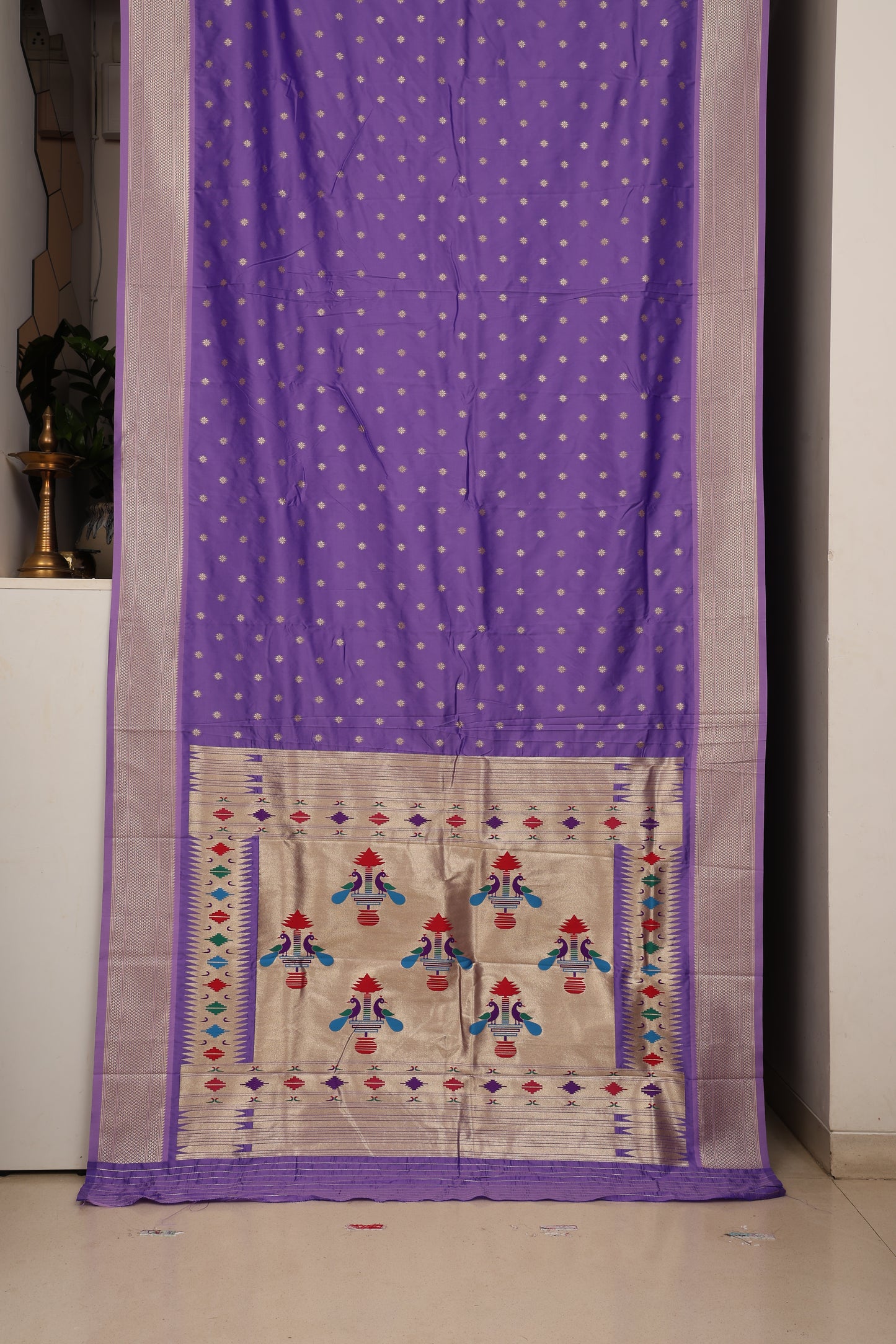 Lavender Purple Maharani Paithani