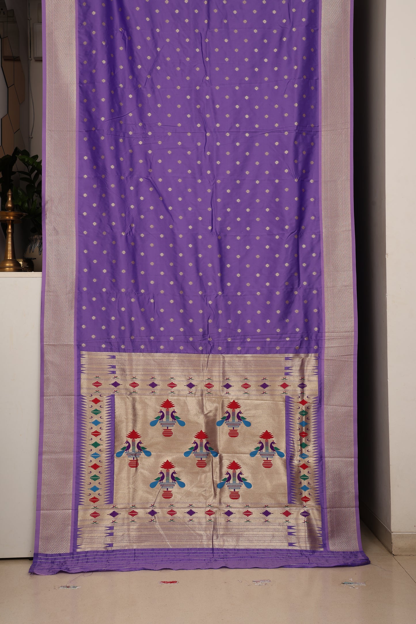 Lavender Purple Maharani Paithani
