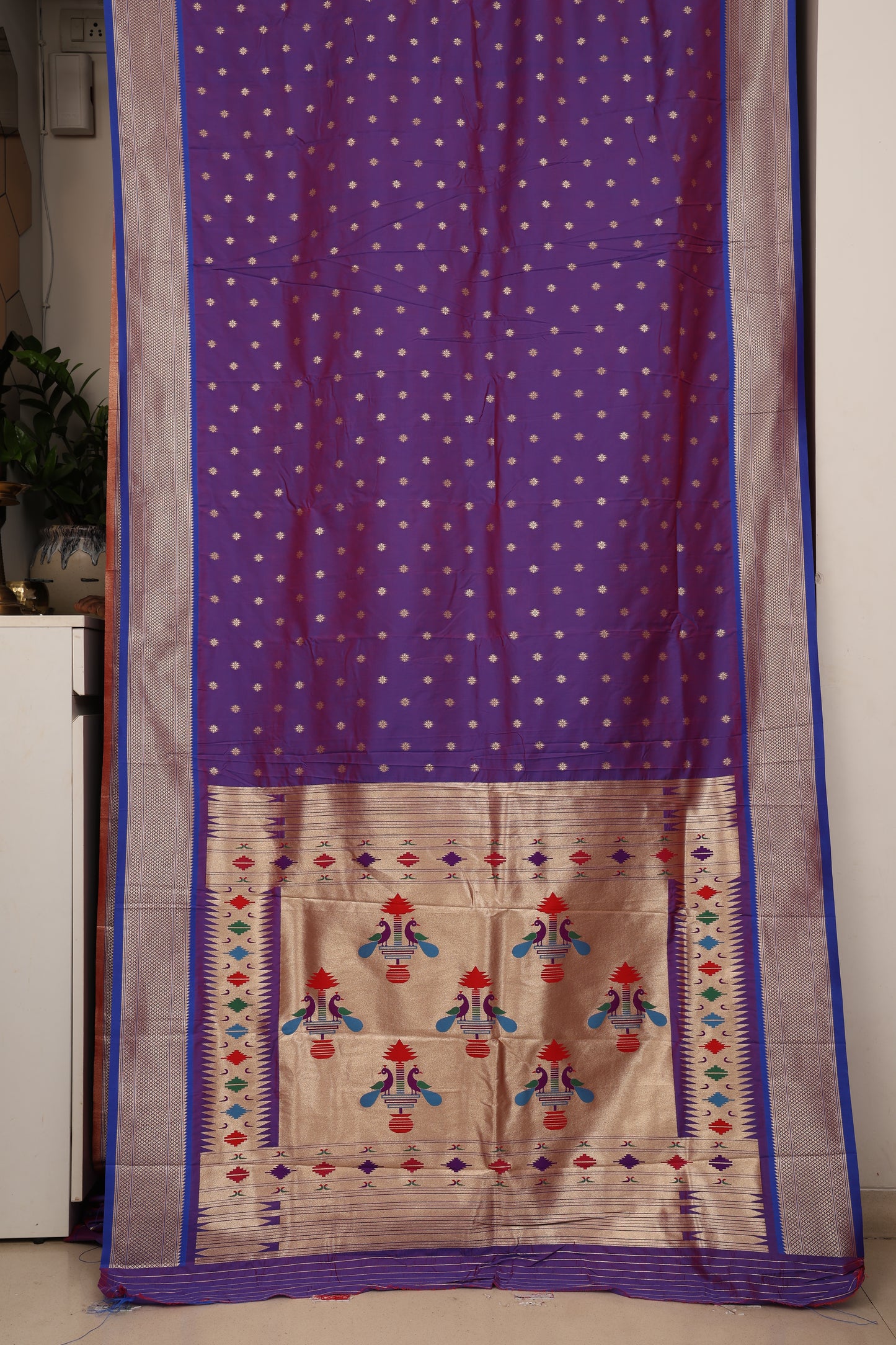 Irish Purple Maharani Paithani