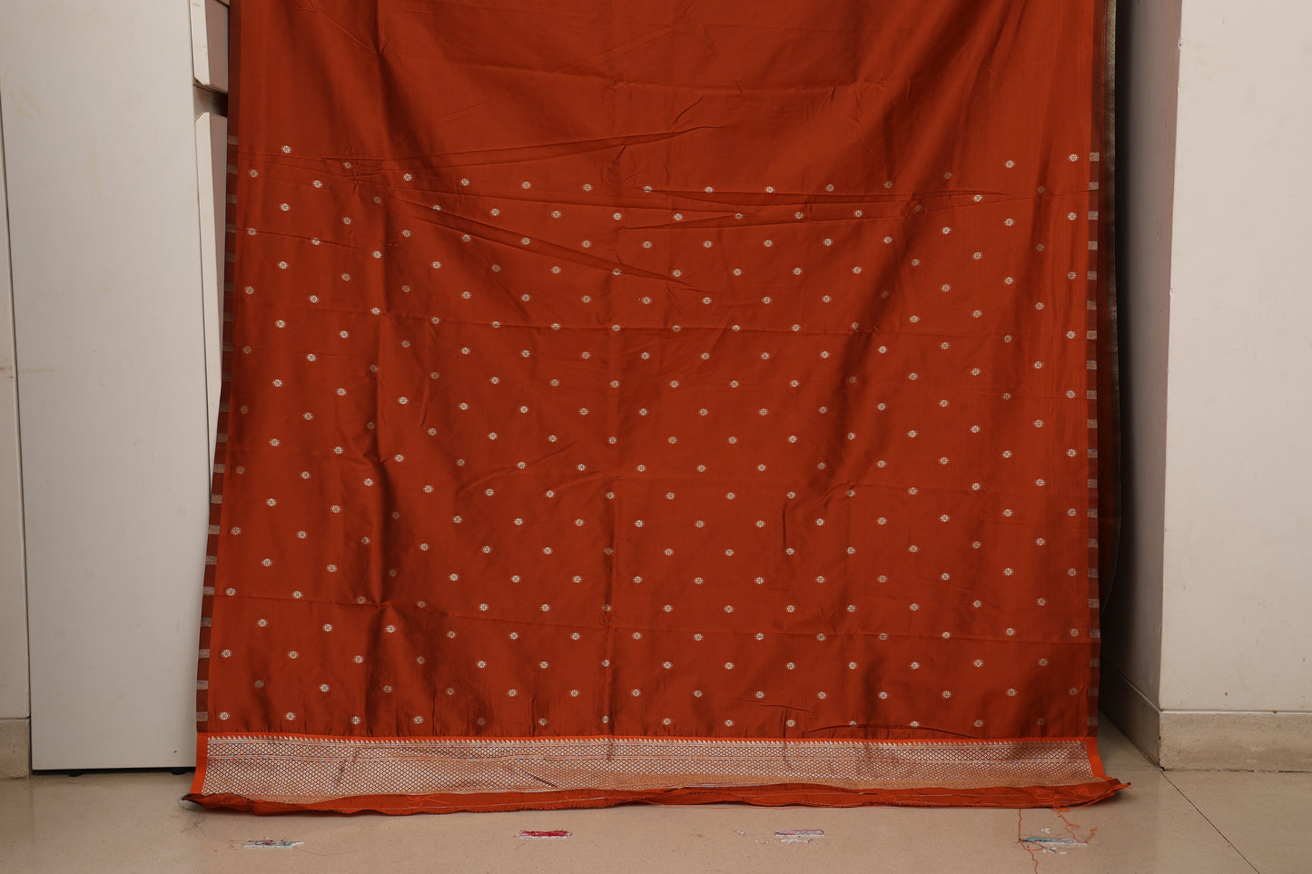 Rust Orange Maharani Paithani