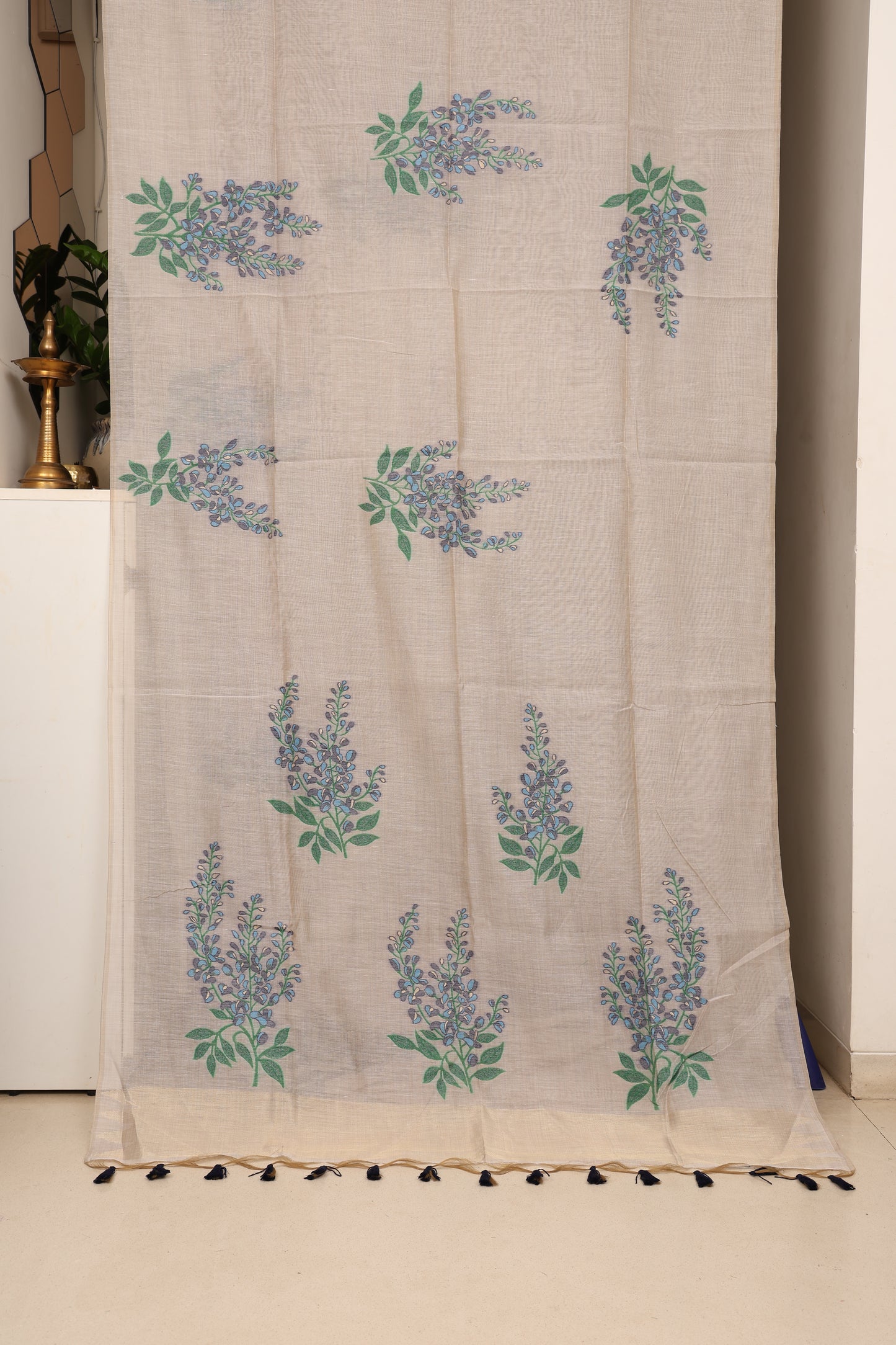 Ivory Jammuni Muga Cotton Silk