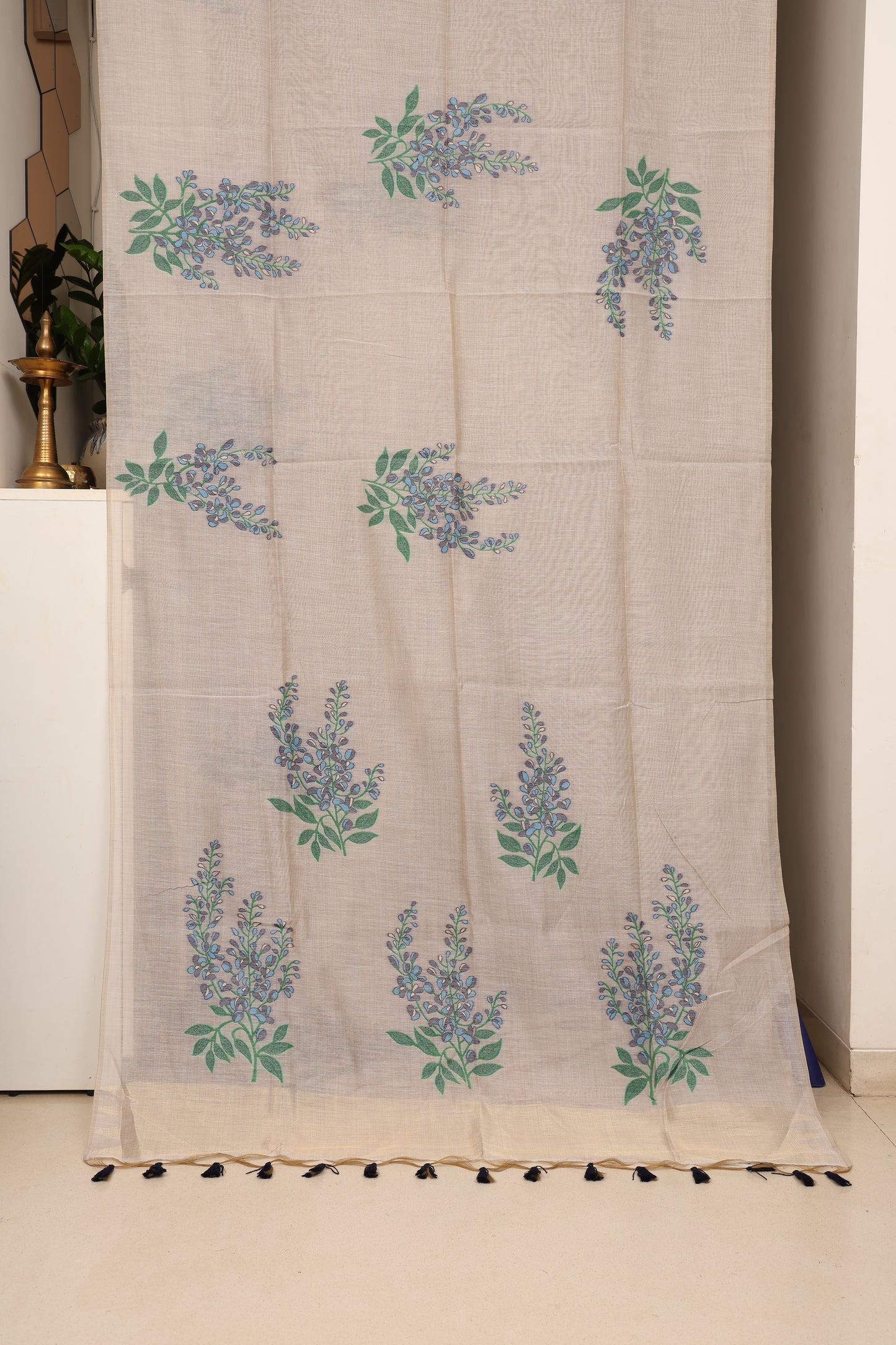 Ivory Jammuni Muga Cotton Silk
