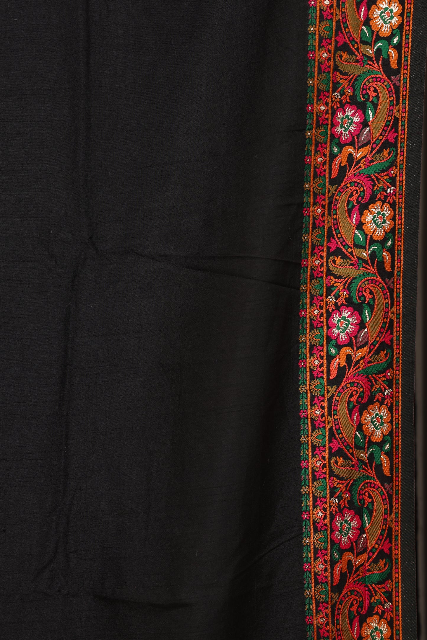 Jet Black Pashmeena Paithani