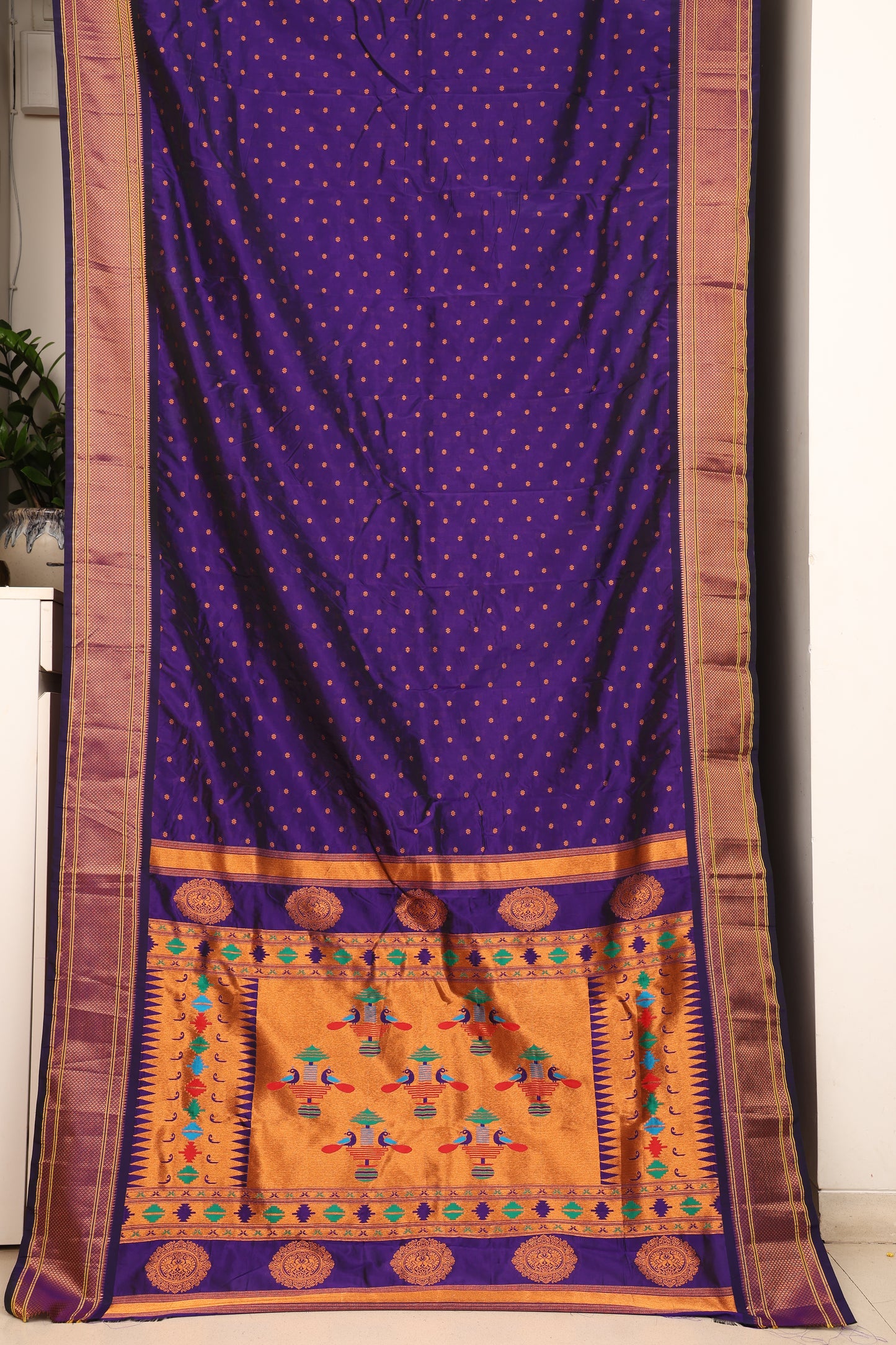 Royal Blue Kalanji Paithani