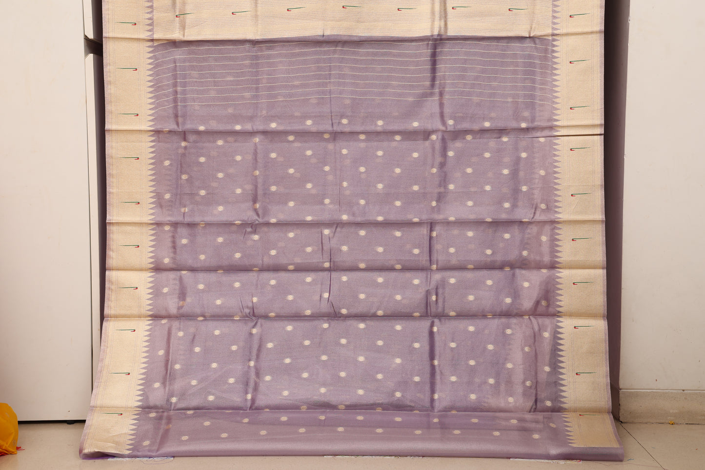 Lavender Purple Chanderi Paithani