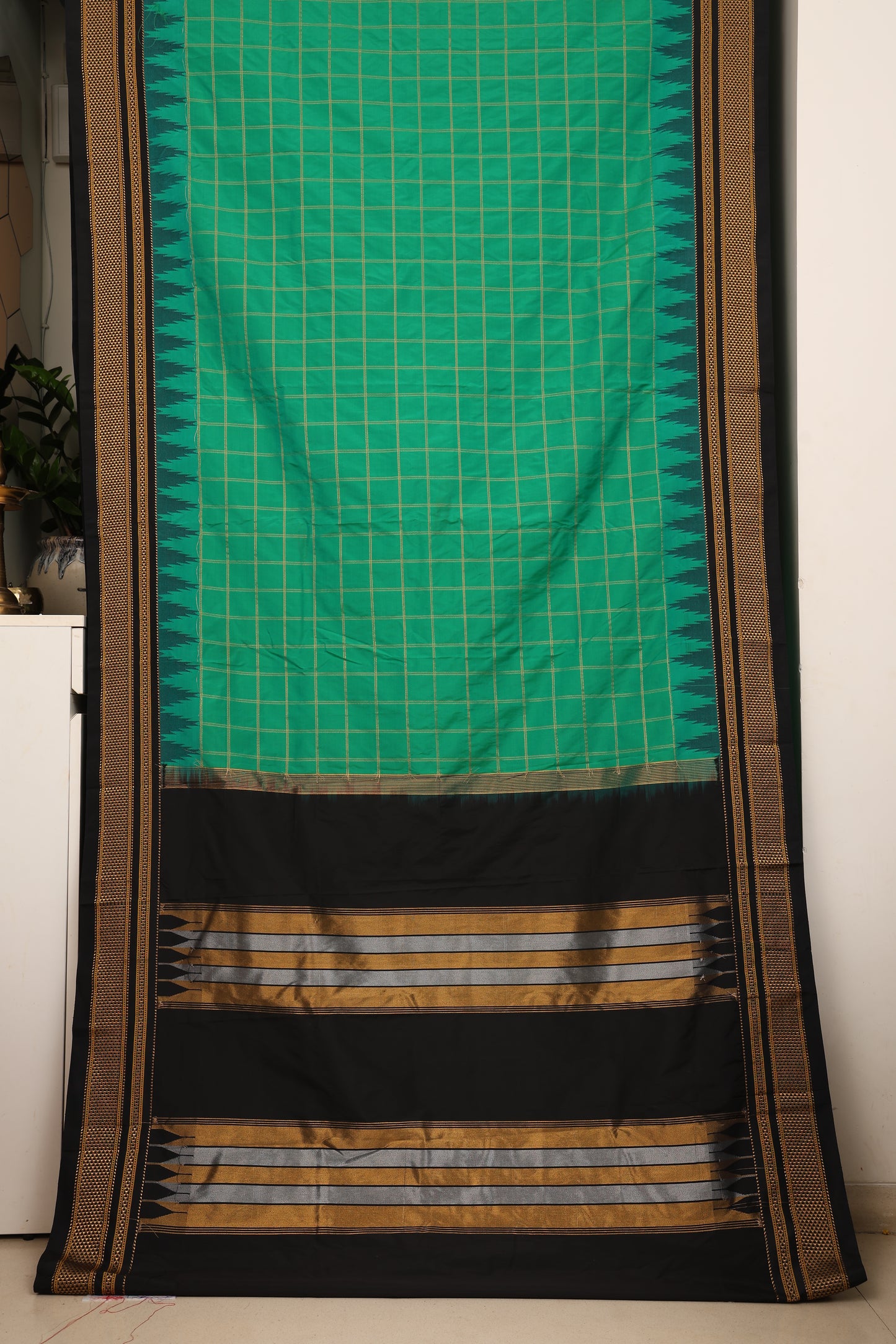 Emerald Green Ilkal Paithani