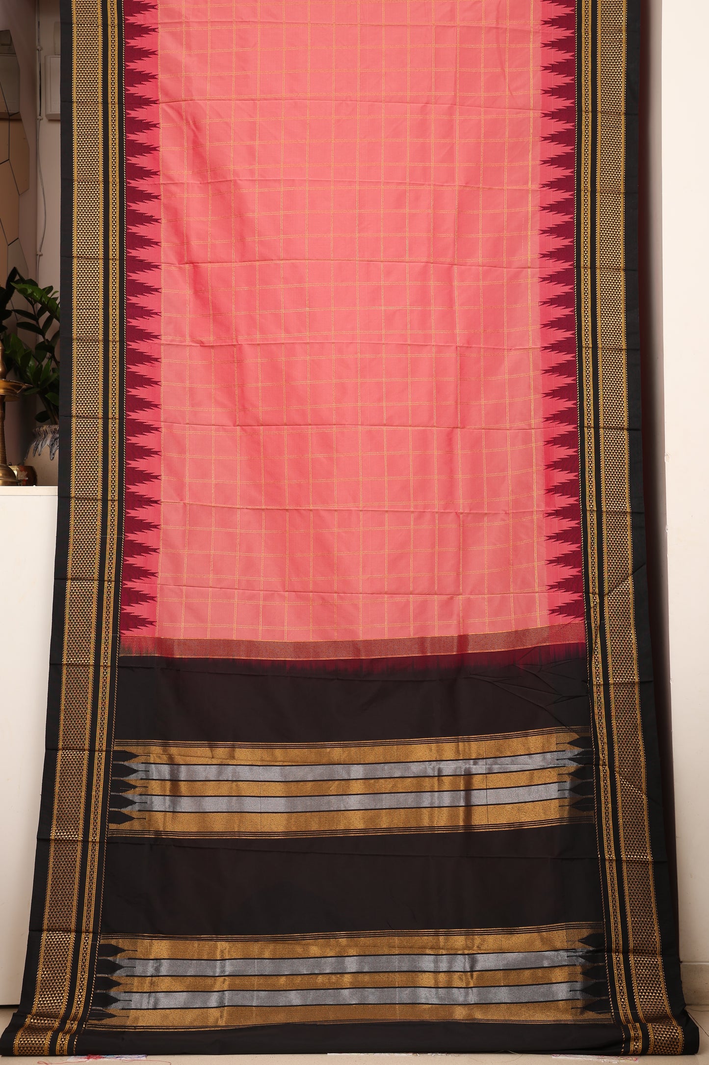 Magenta Pink Ilkal Paithani