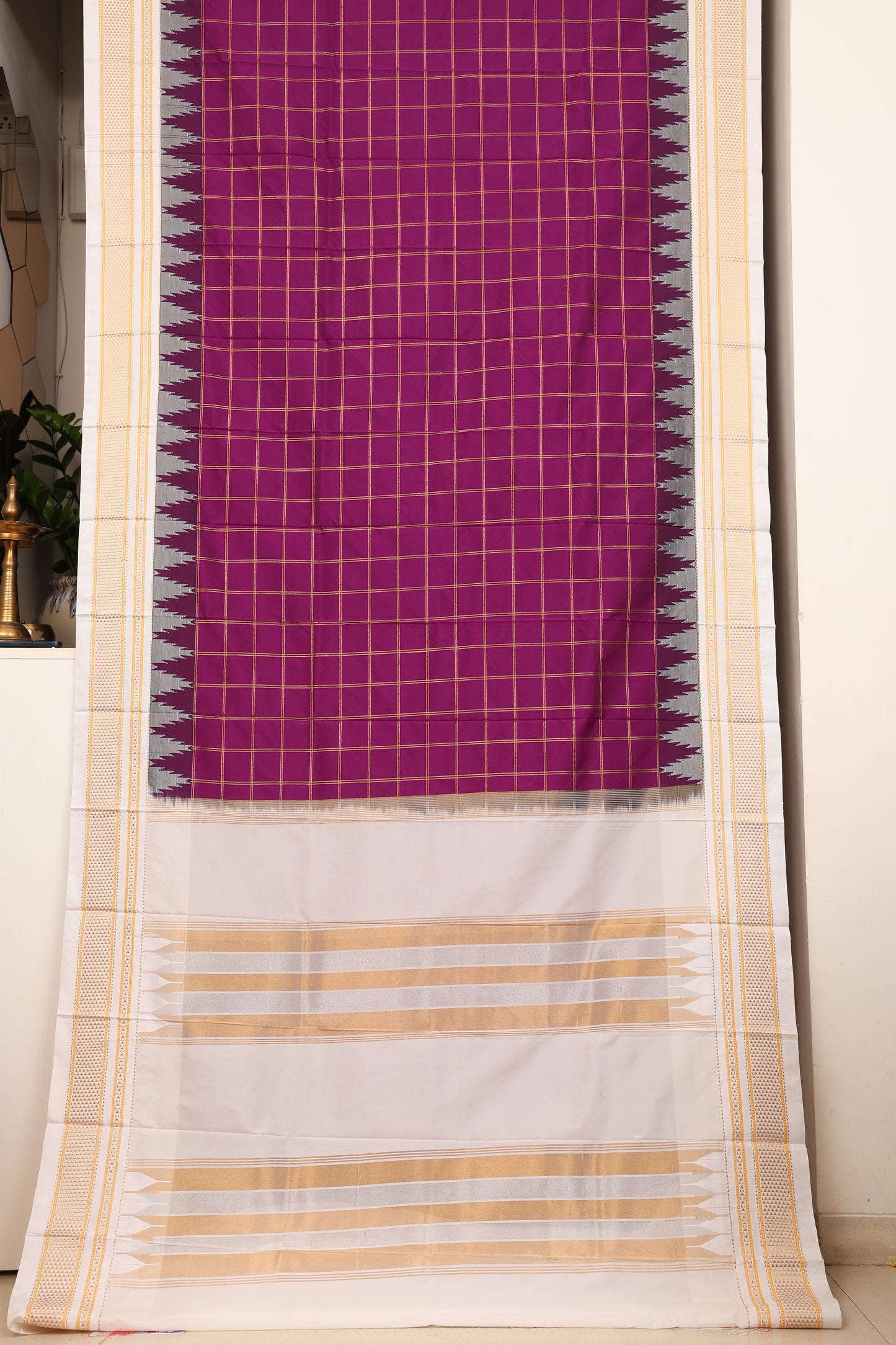 Deep Violet Ilkal Paithani