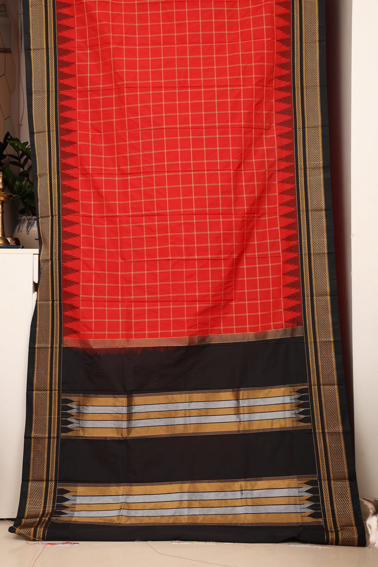 Crimson Red Ilkal Paithani